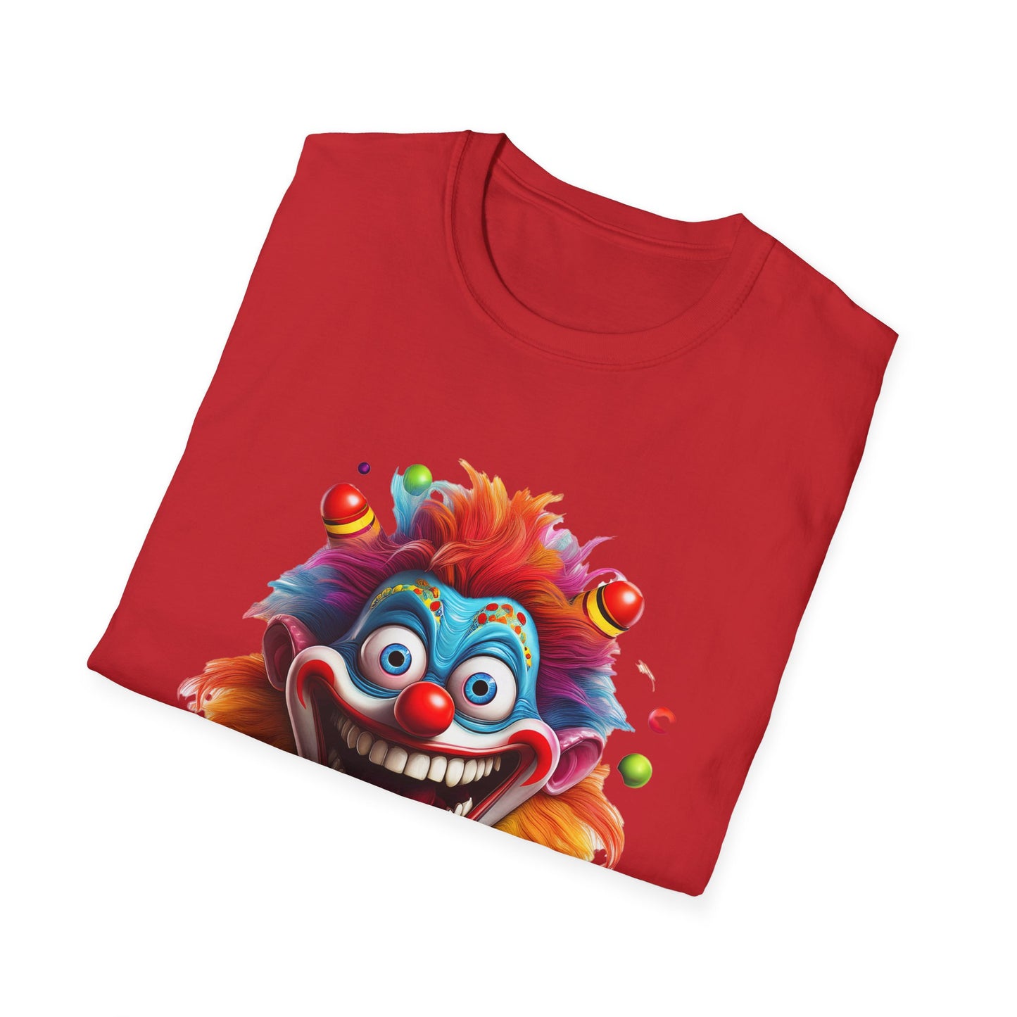 Clown Shirt, T Shirt with Clown, Funny Man Shirt, Tee Shirt with Funny Man, Circus Shirt, Shirt with Circus, Scary Man Shirt, Shirt with Scary Man