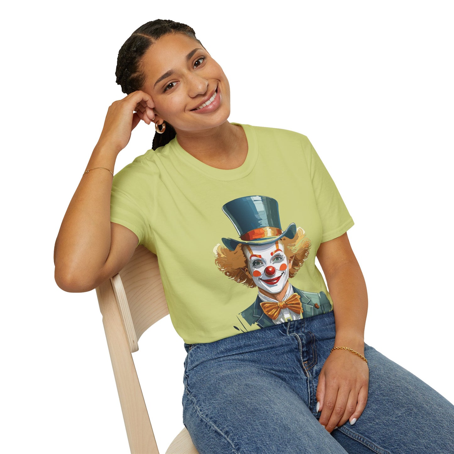 Clown Shirt, T Shirt with Clown, Funny Man Shirt, Tee Shirt with Funny Man, Circus Shirt, Shirt with Circus, Scary Man Shirt, Shirt with Scary Man