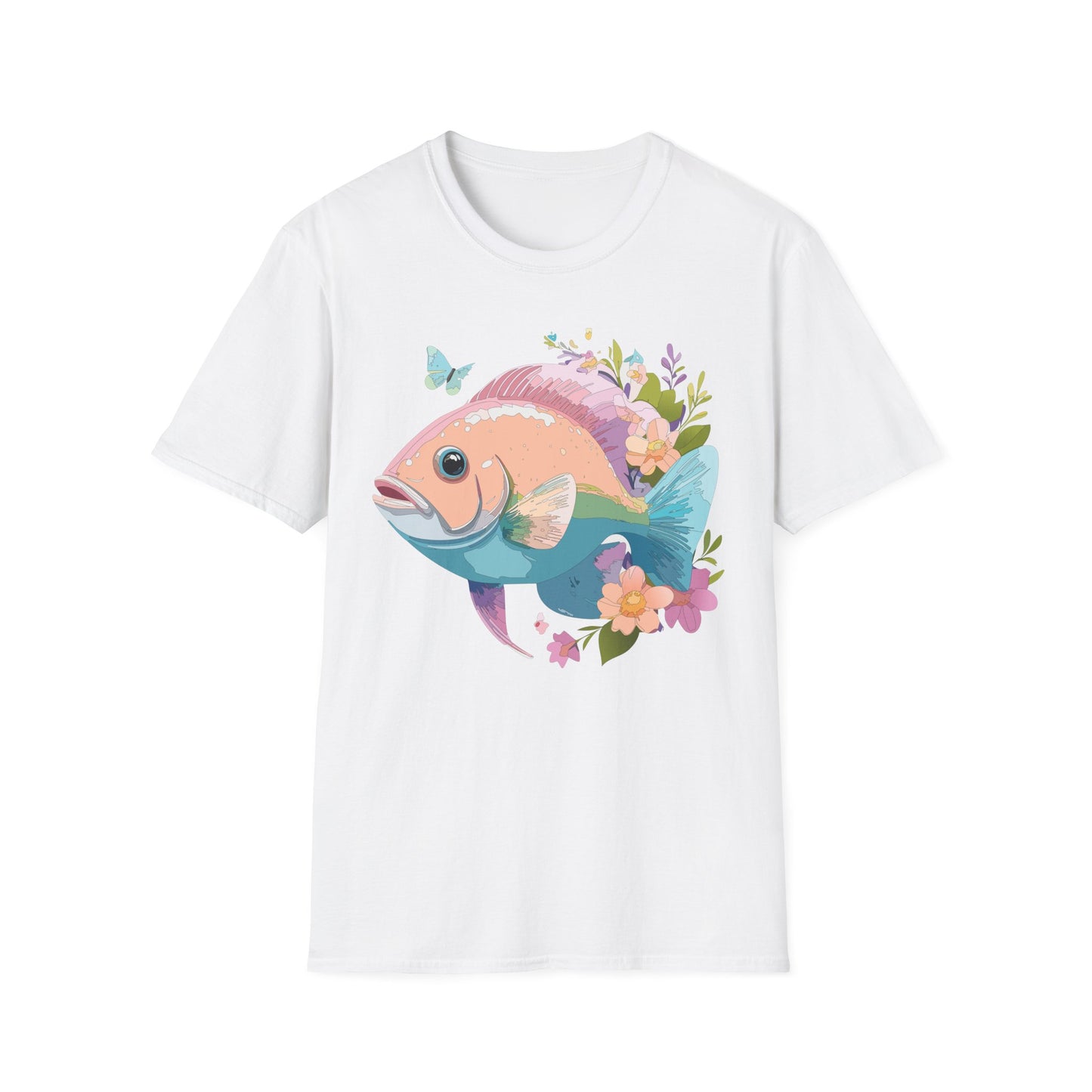 Fish Art Design Shirt, T Shirt with Fish, Graphic Shirt, Tee Shirt with Graphic Design, Shirt with Fish Graphic Art
