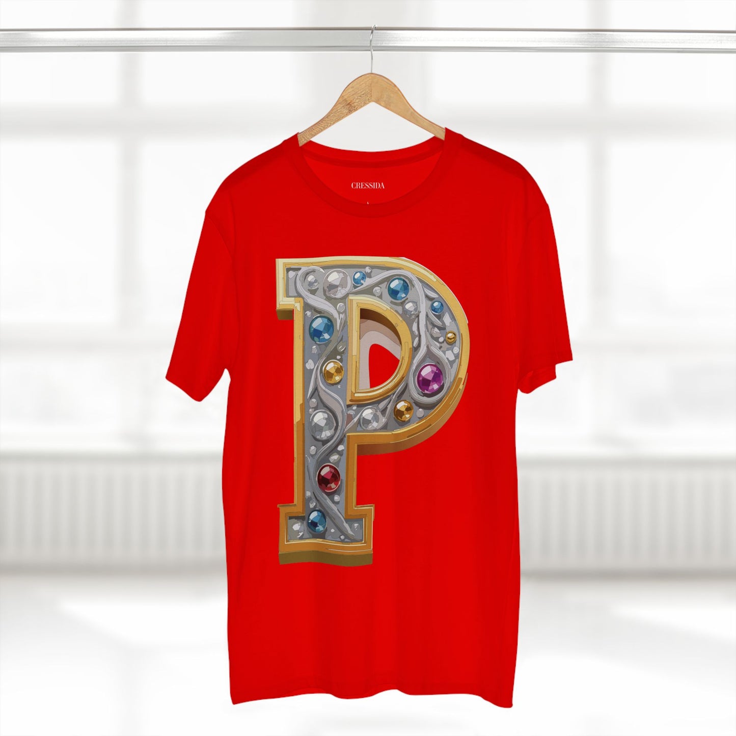 Letter Shirt, Shirt with Letters, Tee Shirt with Gold Letters