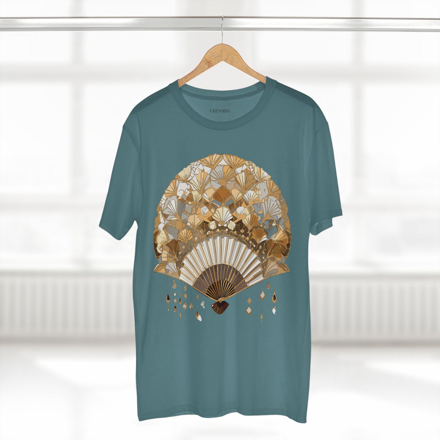 Fan shirt, Shirt with Fan, Tee Shirt with Antique Fan