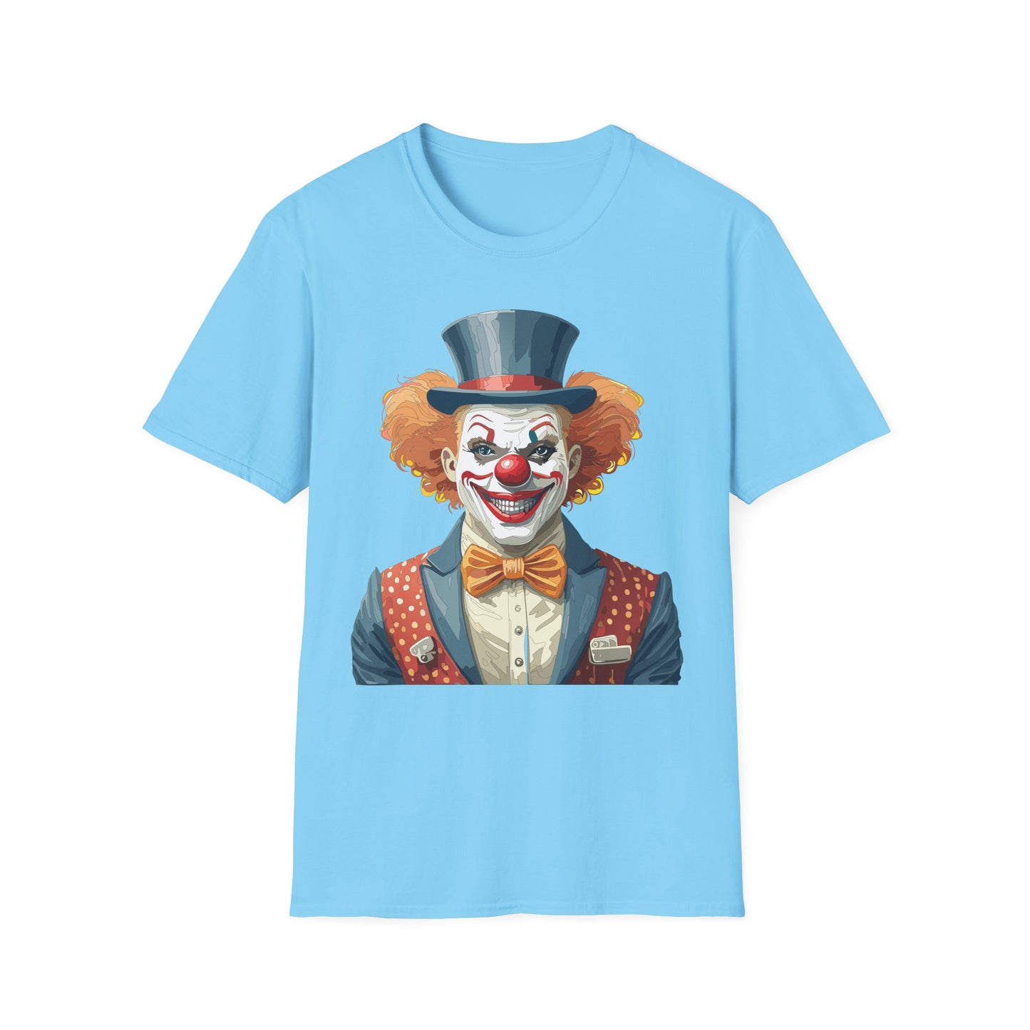 Clown Shirt, T Shirt with Clown, Funny Man Shirt, Tee Shirt with Funny Man, Circus Shirt, Shirt with Circus, Scary Man Shirt, Shirt with Scary Man