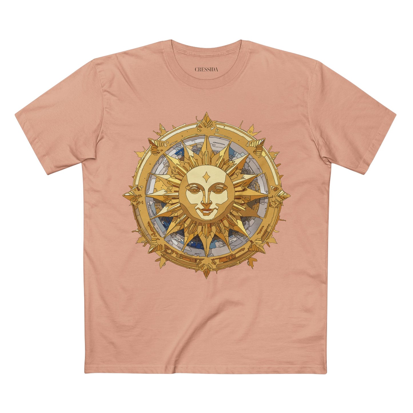 Sun Shirt, Shirt with Sun, Tee Shirt with Gold Sun