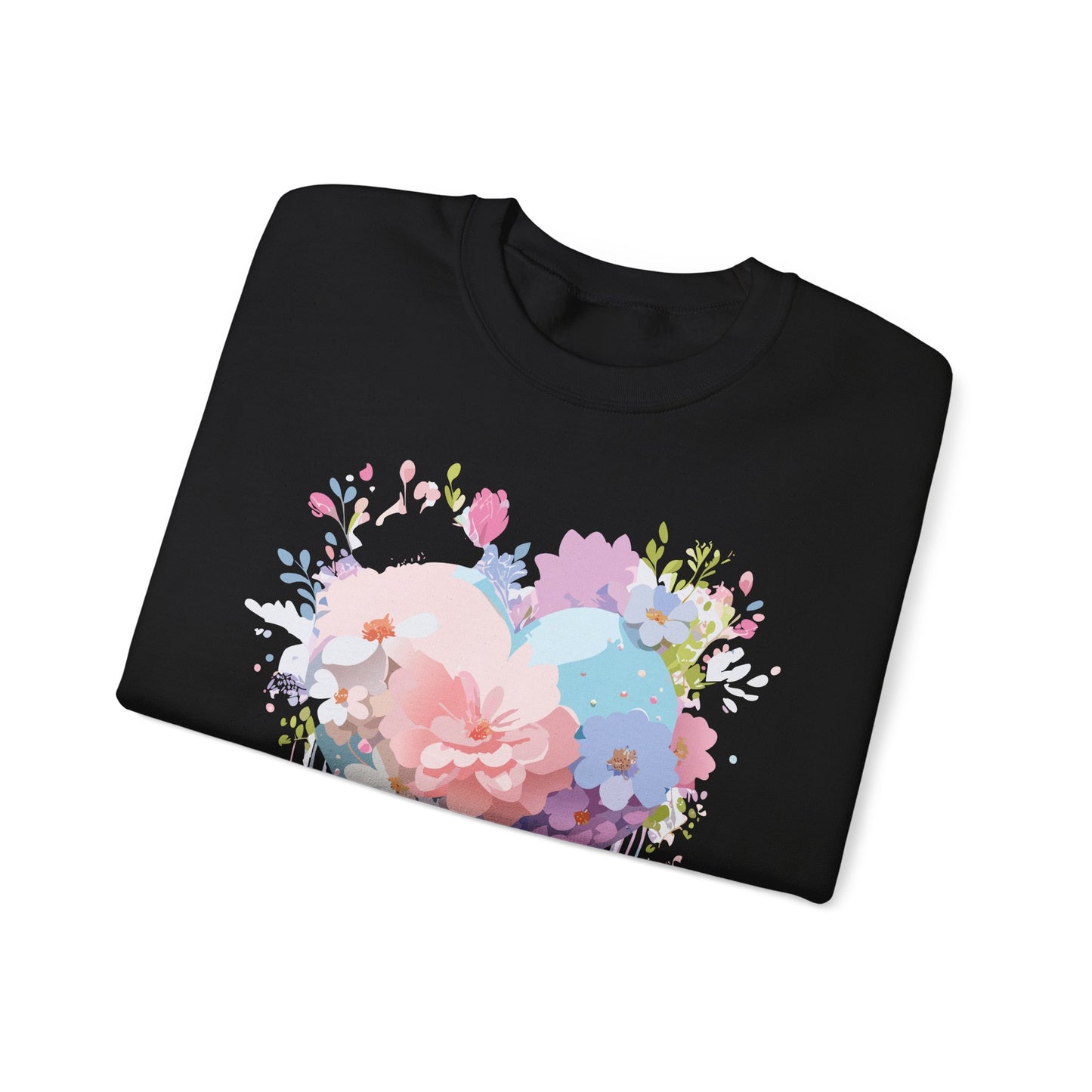 Floral Heart Sweatshirt, Floral Love Sweatshirt, Valentine's Day Sweatshirt, Heart Floral Sweatshirt