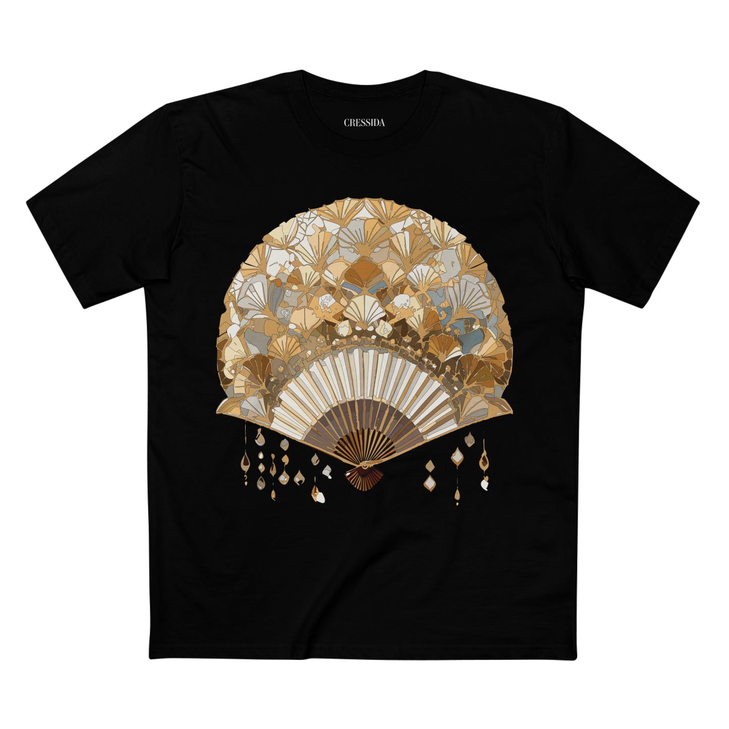 Fan shirt, Shirt with Fan, Tee Shirt with Antique Fan