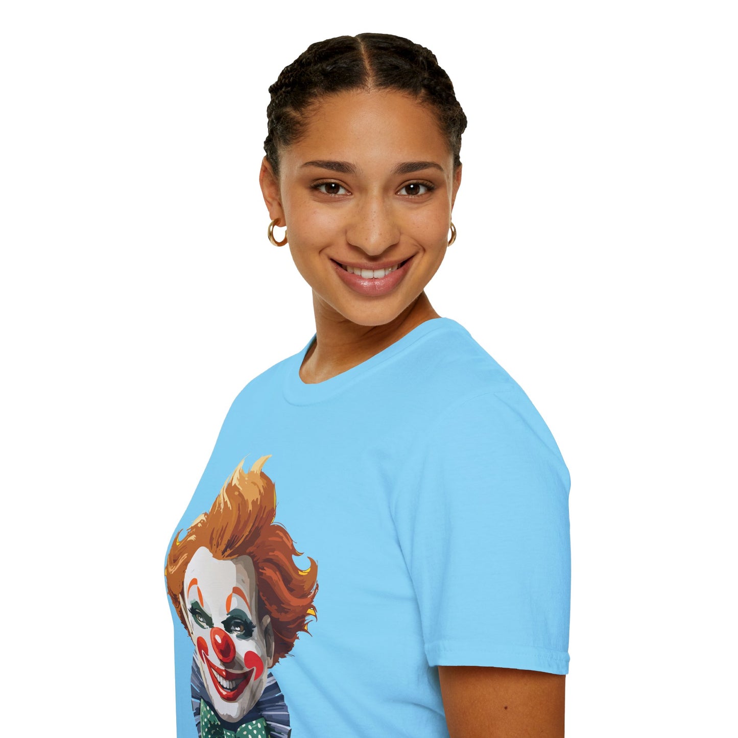 Clown Shirt, T Shirt with Clown, Funny Man Shirt, Tee Shirt with Funny Man, Circus Shirt, Shirt with Circus, Scary Man Shirt, Shirt with Scary Man
