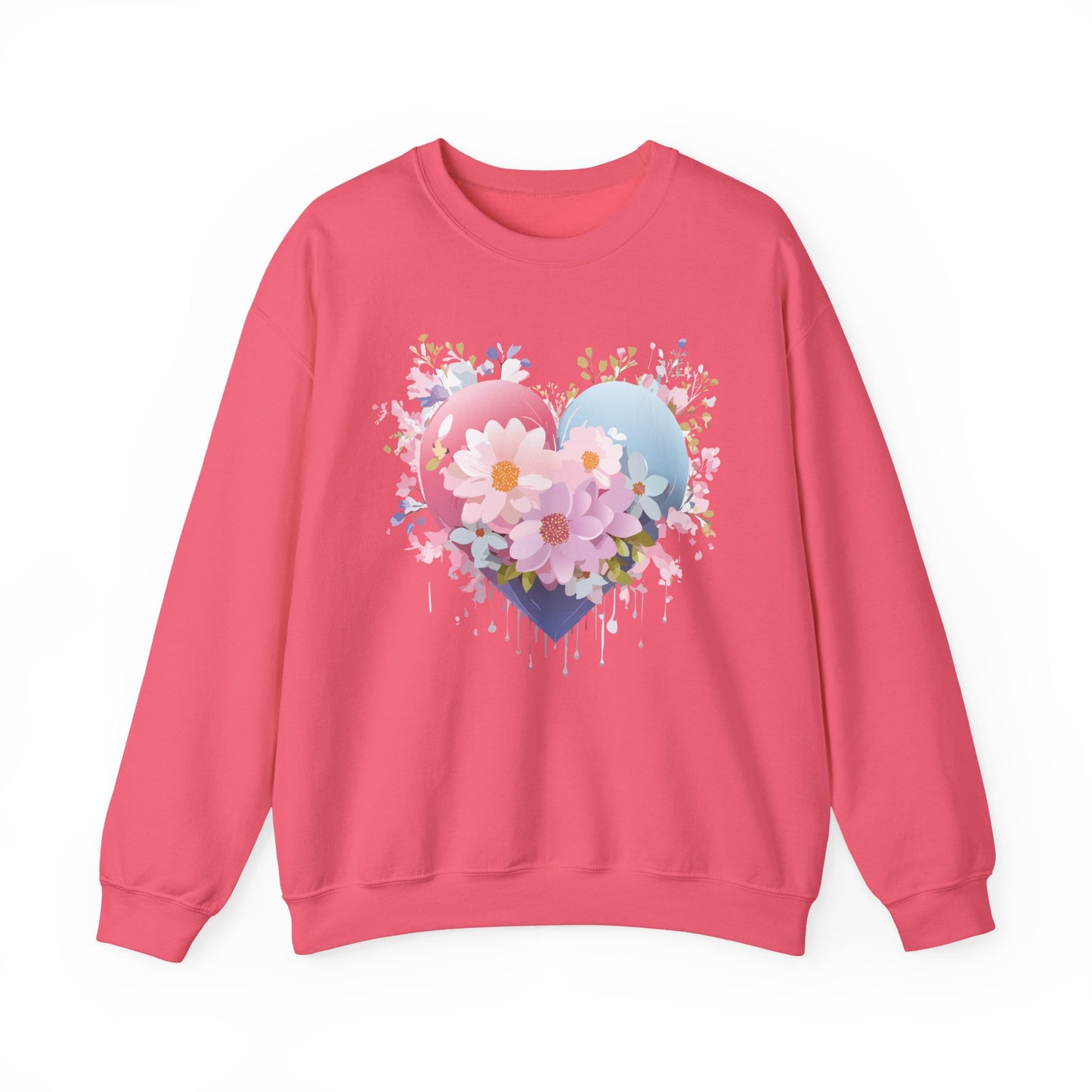 Floral Heart Sweatshirt, Floral Love Sweatshirt, Valentine's Day Sweatshirt, Heart Floral Sweatshirt