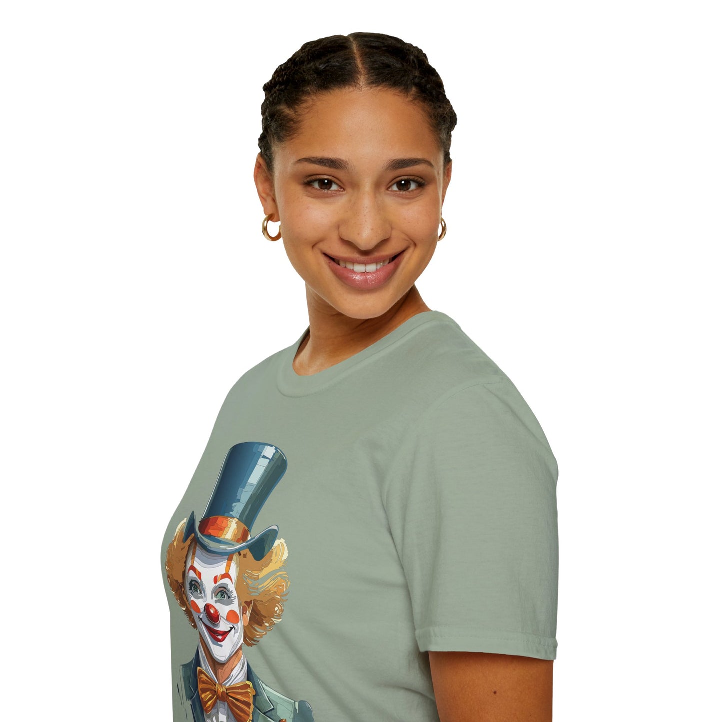 Clown Shirt, T Shirt with Clown, Funny Man Shirt, Tee Shirt with Funny Man, Circus Shirt, Shirt with Circus, Scary Man Shirt, Shirt with Scary Man