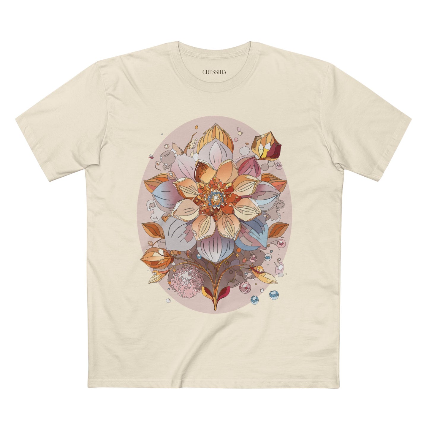 Floral Shirt, Shirt with Flower, Tee Shirt with Antique Flower