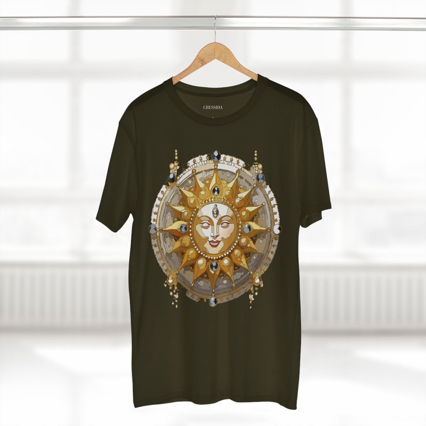 Sun Shirt, Shirt with Sun, Tee Shirt with Gold Sun
