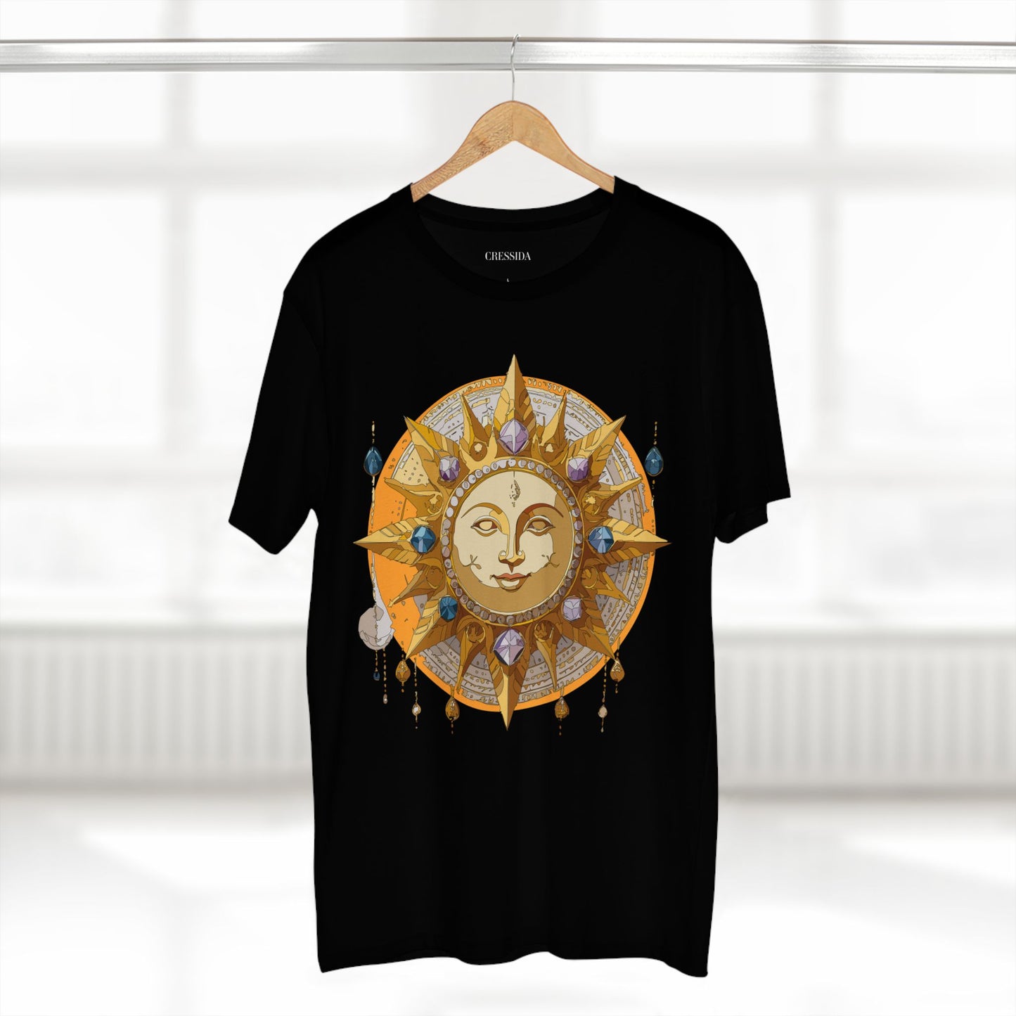 Sun Shirt, Shirt with Sun, Tee Shirt with Gold Sun