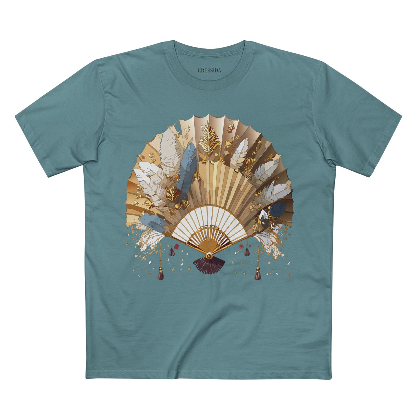 Fan shirt, Shirt with Fan, Tee Shirt with Antique Fan