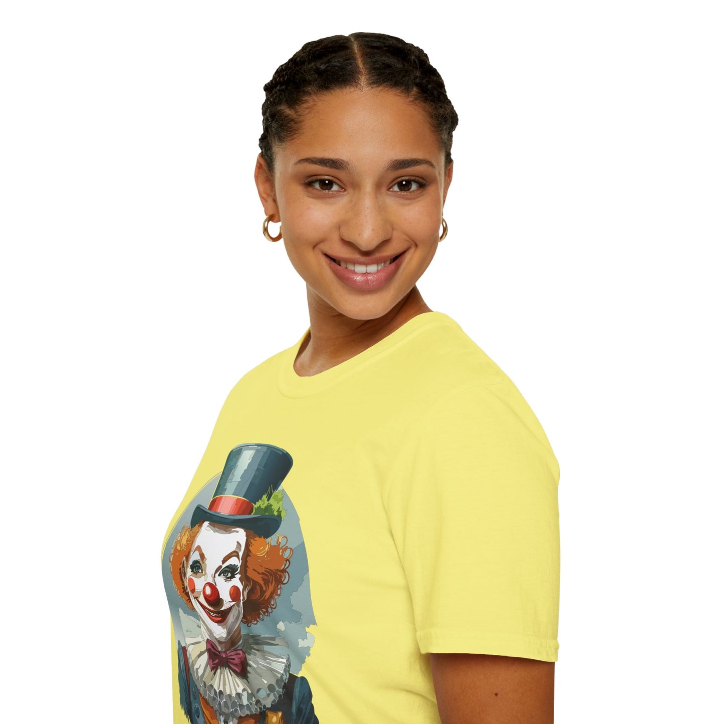 Clown Shirt, T Shirt with Clown, Funny Man Shirt, Tee Shirt with Funny Man, Circus Shirt, Shirt with Circus, Scary Man Shirt, Shirt with Scary Man