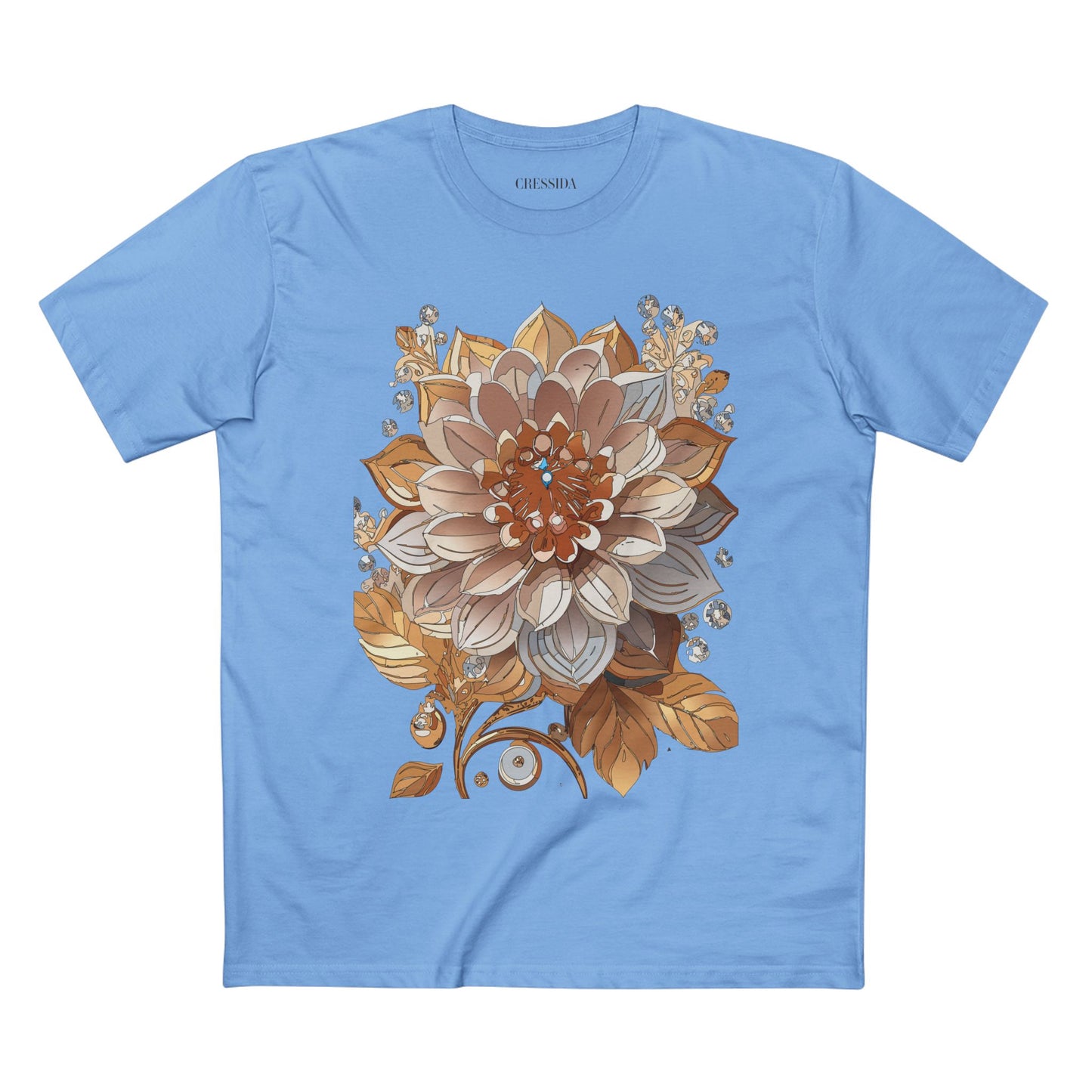 Floral Shirt, Shirt with Flower, Tee Shirt with Antique Flower