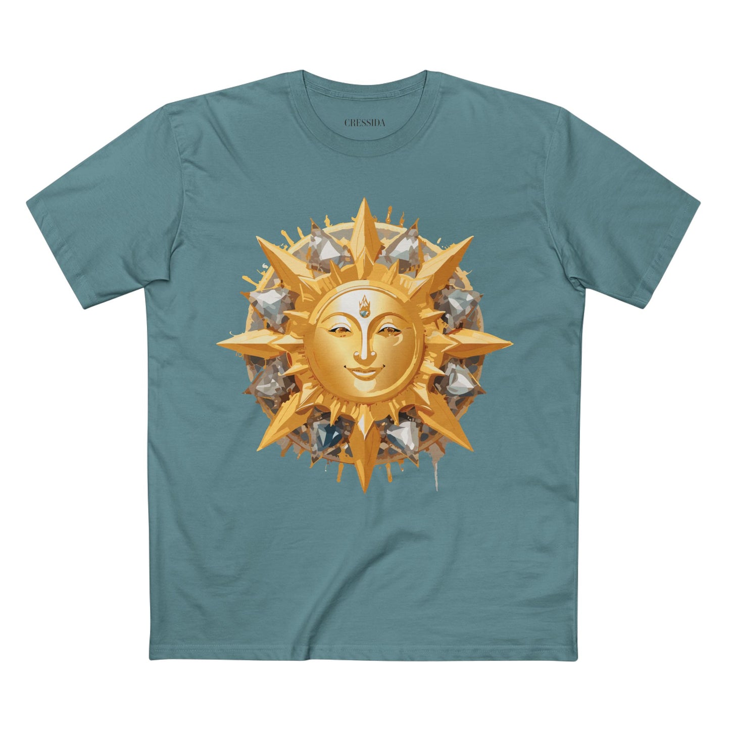 Sun Shirt, Shirt with Sun, Tee Shirt with Gold Sun