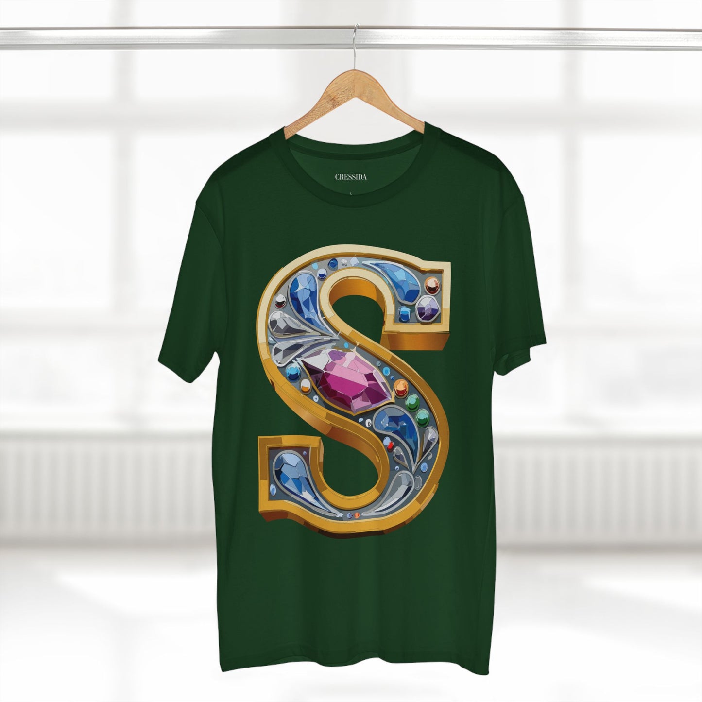 Letter Shirt, Shirt with Letters, Tee Shirt with Gold Letters