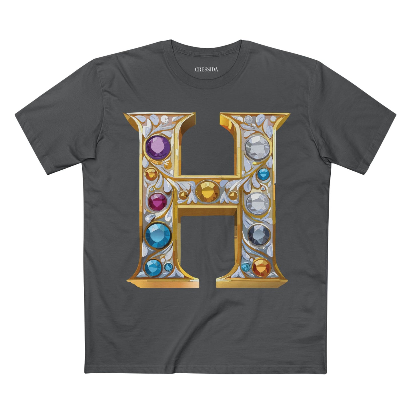 Letter Shirt, Shirt with Letters, Tee Shirt with Gold Letters