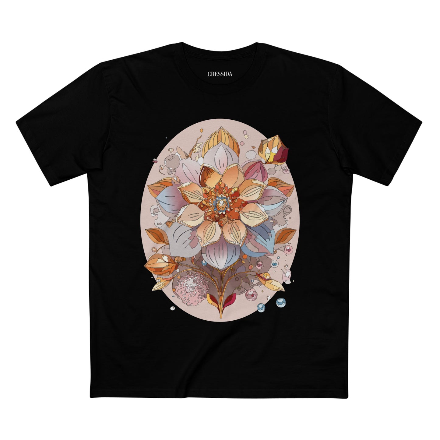 Floral Shirt, Shirt with Flower, Tee Shirt with Antique Flower