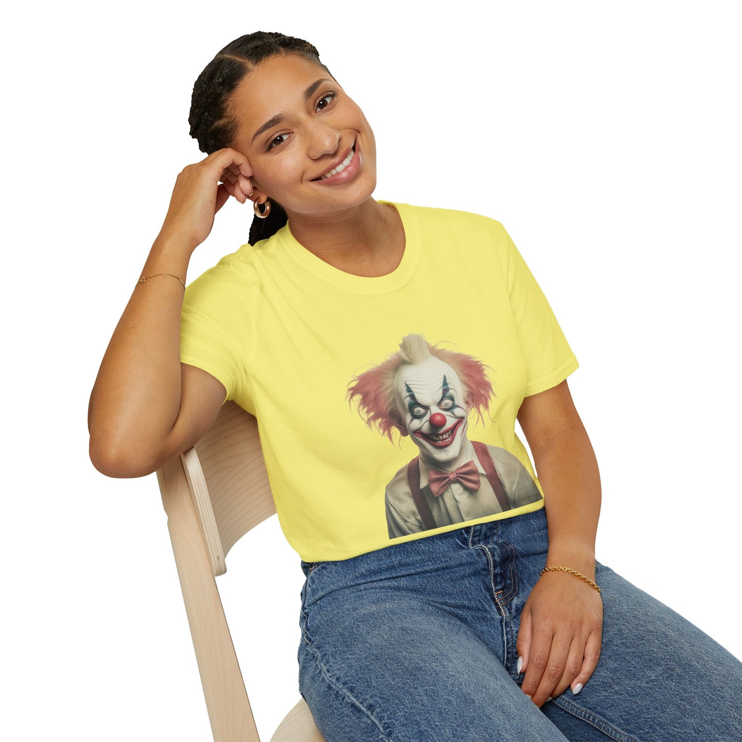 Clown Shirt, T Shirt with Clown, Funny Man Shirt, Tee Shirt with Funny Man, Circus Shirt, Shirt with Circus, Scary Man Shirt, Shirt with Scary Man