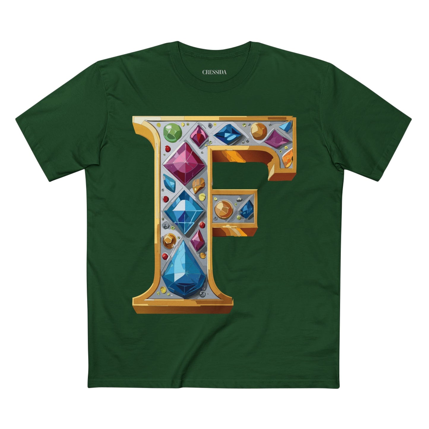 Letter Shirt, Shirt with Letters, Tee Shirt with Gold Letters