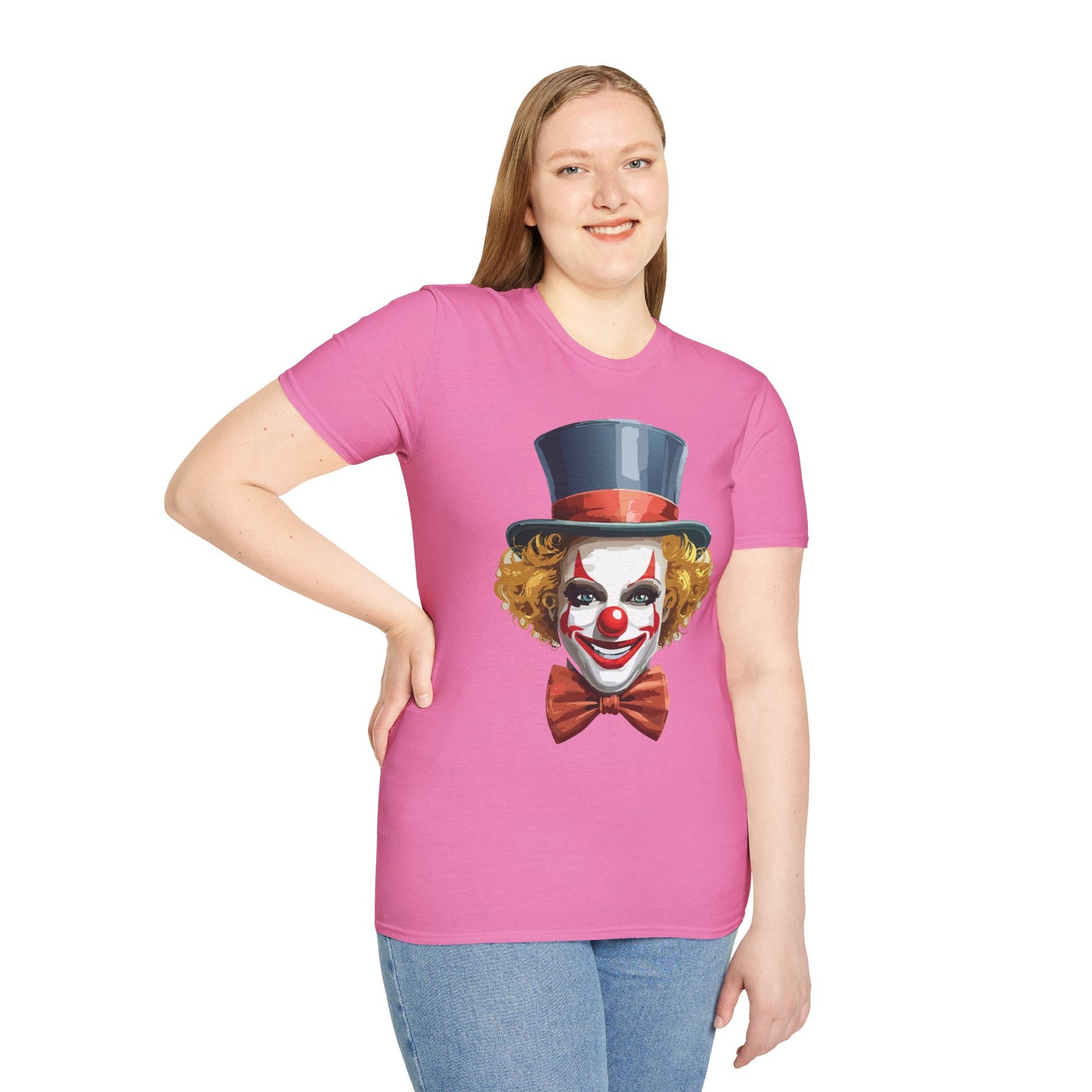 Clown Shirt, T Shirt with Clown, Funny Man Shirt, Tee Shirt with Funny Man, Circus Shirt, Shirt with Circus, Scary Man Shirt, Shirt with Scary Man