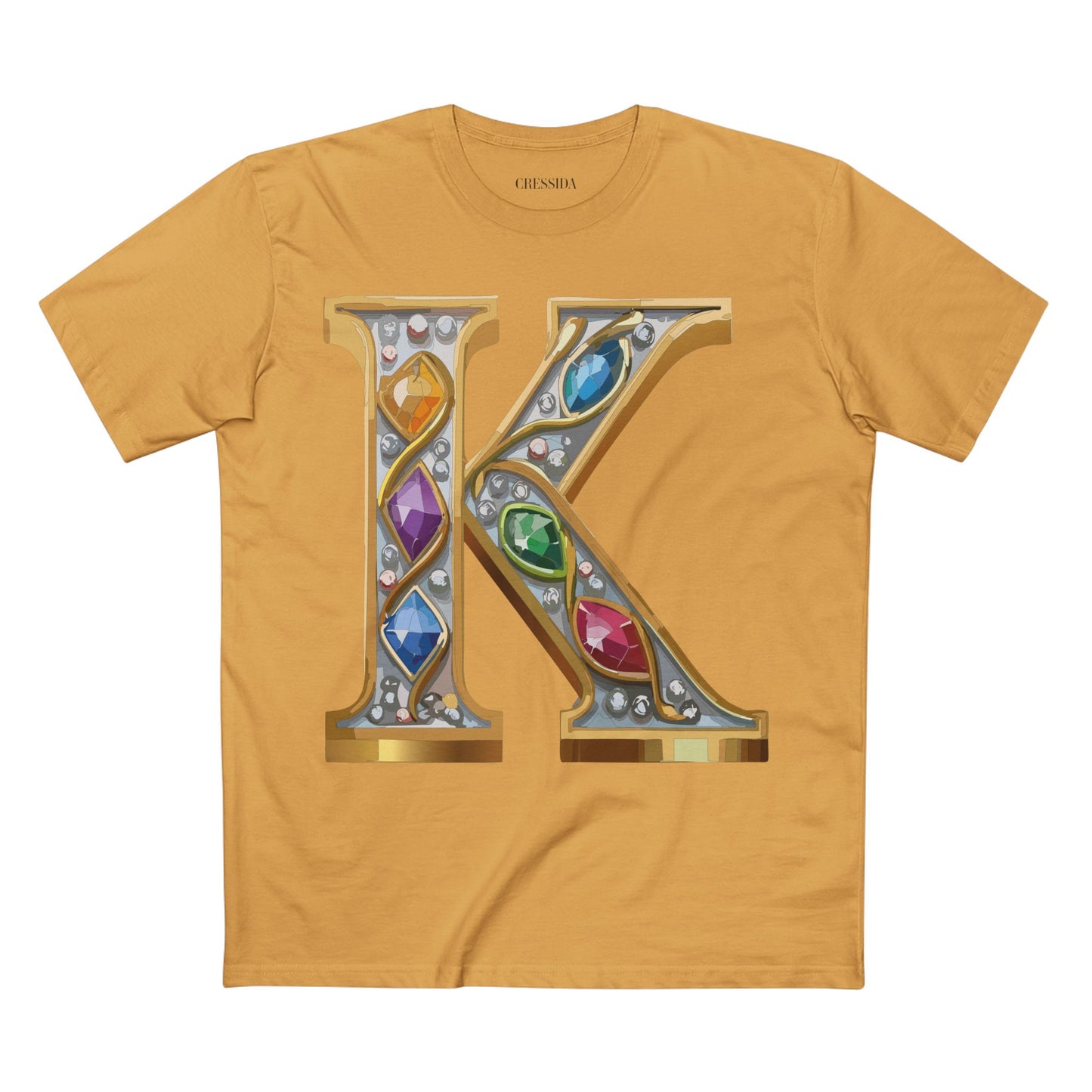 Letter Shirt, Shirt with Letters, Tee Shirt with Gold Letters