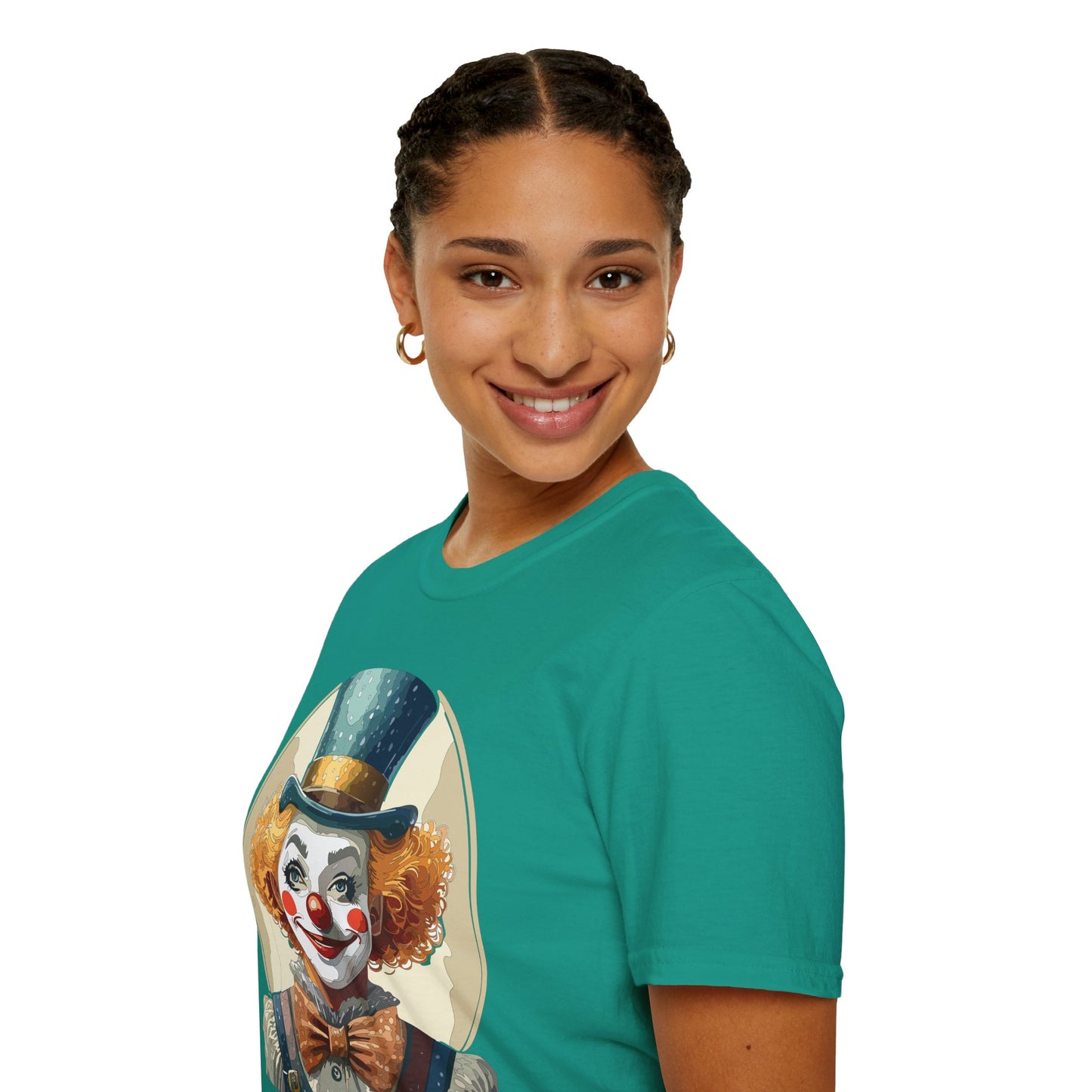 Clown Shirt, T Shirt with Clown, Funny Man Shirt, Tee Shirt with Funny Man, Circus Shirt, Shirt with Circus, Scary Man Shirt, Shirt with Scary Man