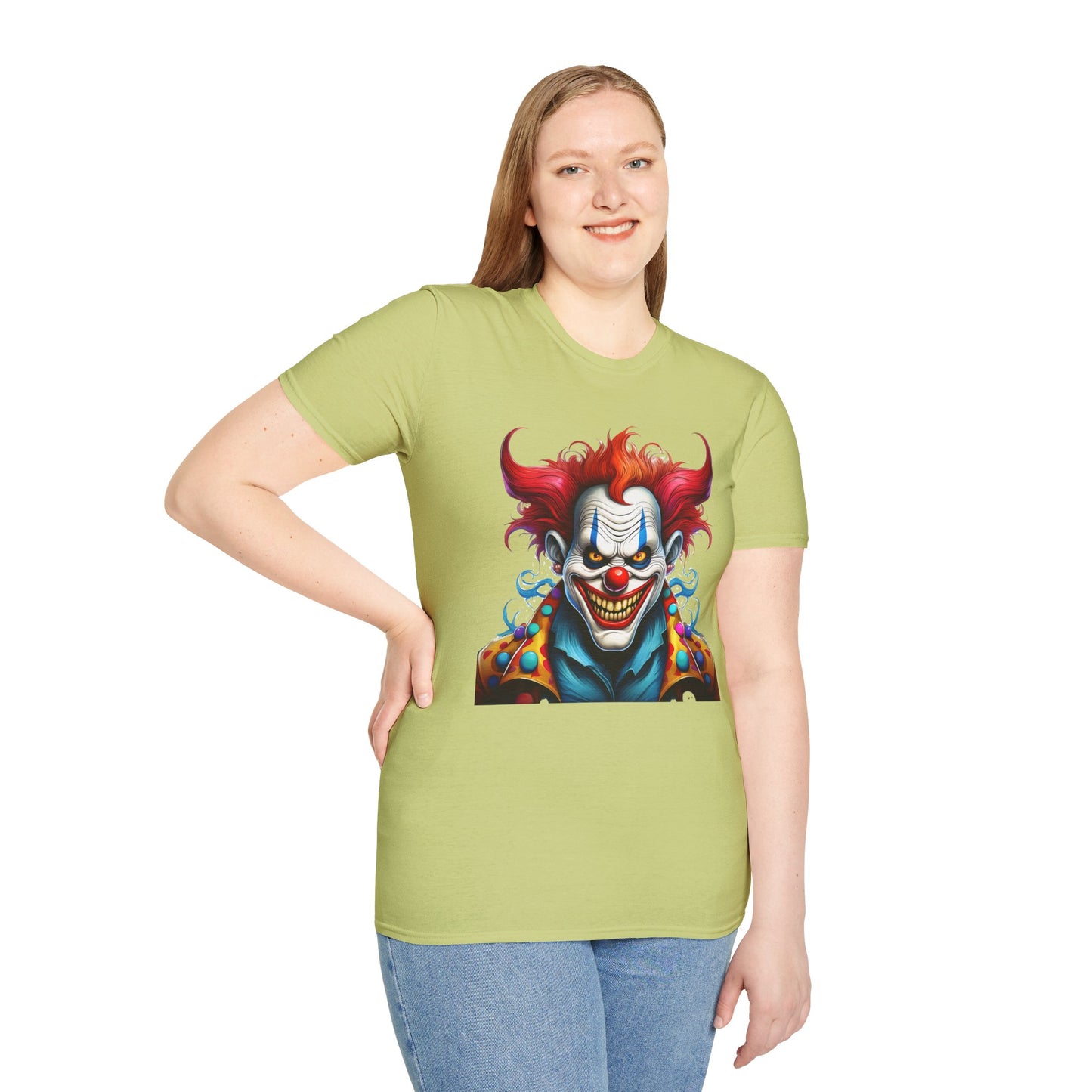 Clown Shirt, T Shirt with Clown, Funny Man Shirt, Tee Shirt with Funny Man, Circus Shirt, Shirt with Circus, Scary Man Shirt, Shirt with Scary Man