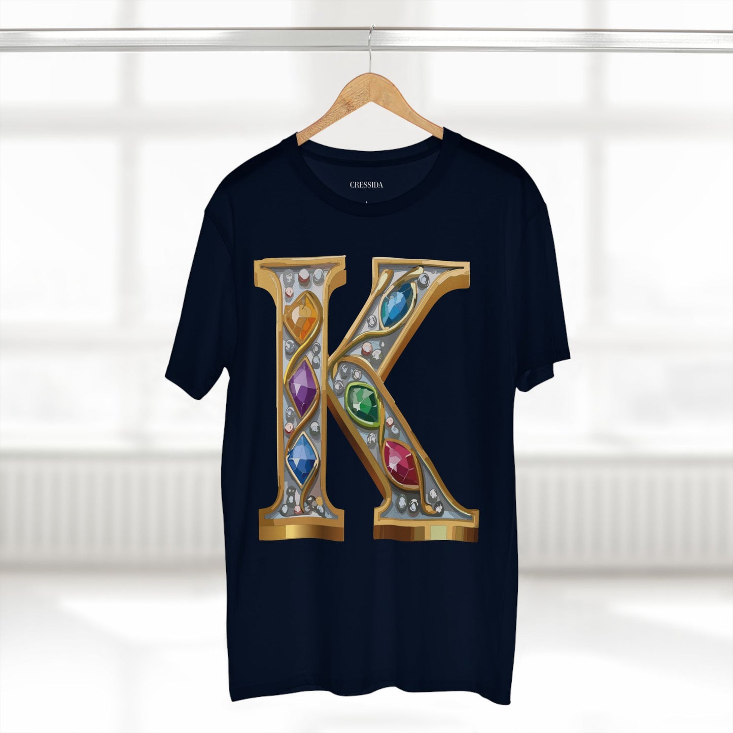 Letter Shirt, Shirt with Letters, Tee Shirt with Gold Letters