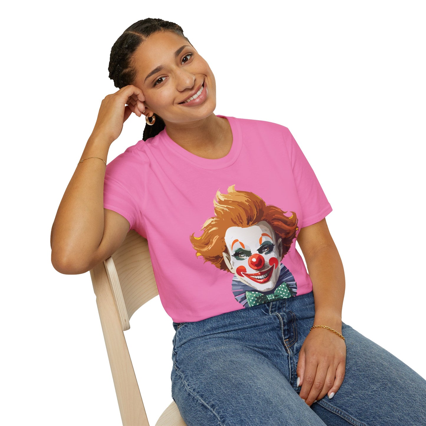 Clown Shirt, T Shirt with Clown, Funny Man Shirt, Tee Shirt with Funny Man, Circus Shirt, Shirt with Circus, Scary Man Shirt, Shirt with Scary Man