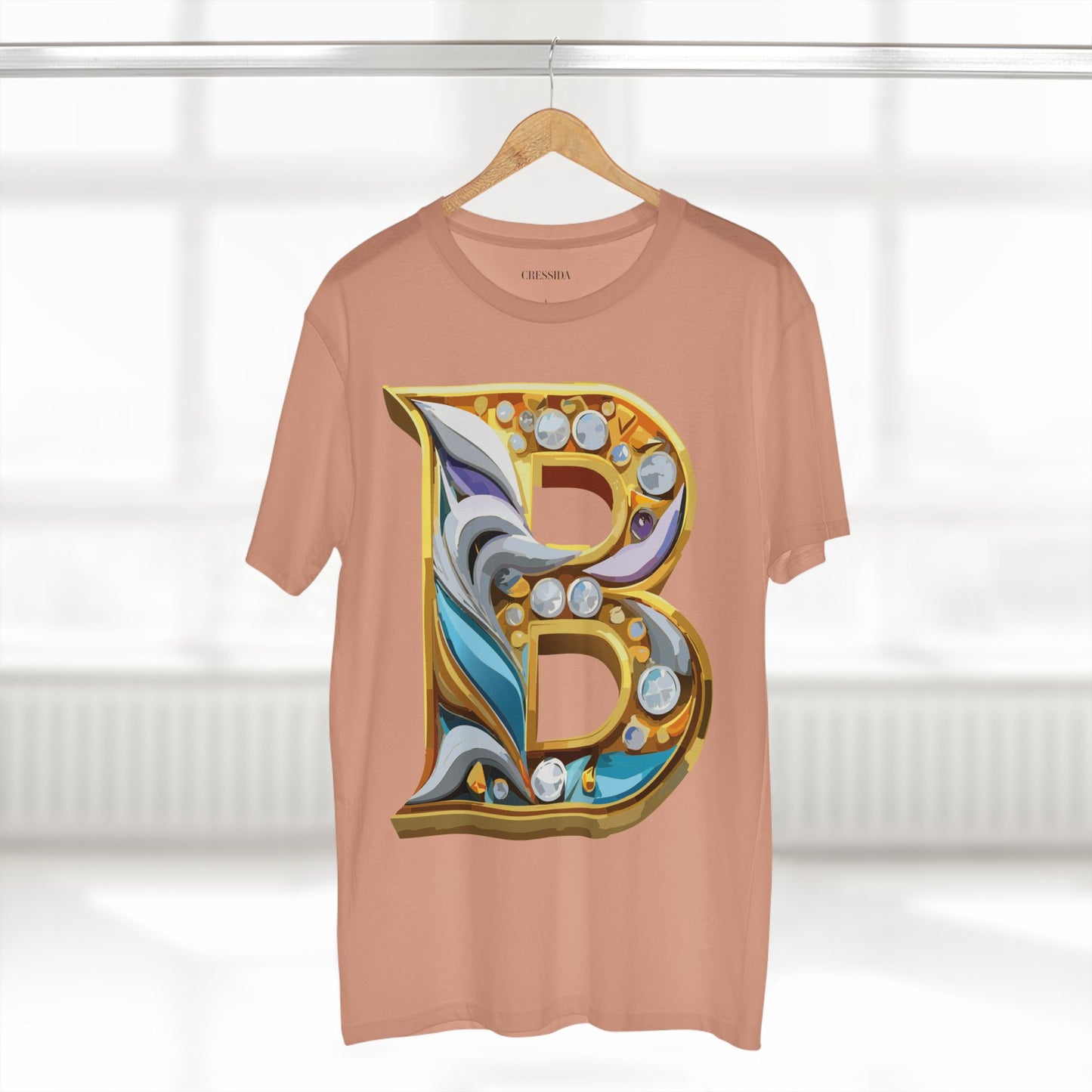 Letter Shirt, Shirt with Letters, Tee Shirt with Gold Letters