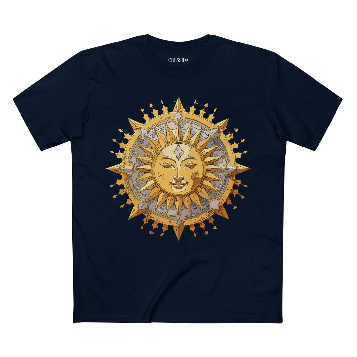 Sun Shirt, Shirt with Sun, Tee Shirt with Gold Sun