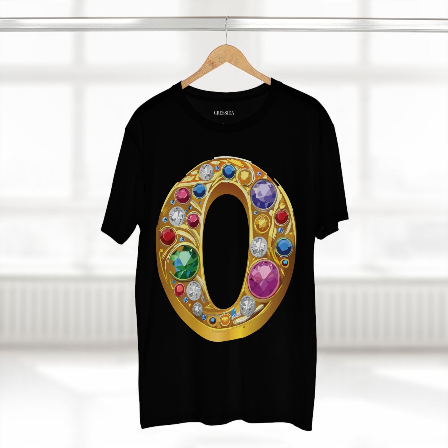 Letter Shirt, Shirt with Letters, Tee Shirt with Gold Letters