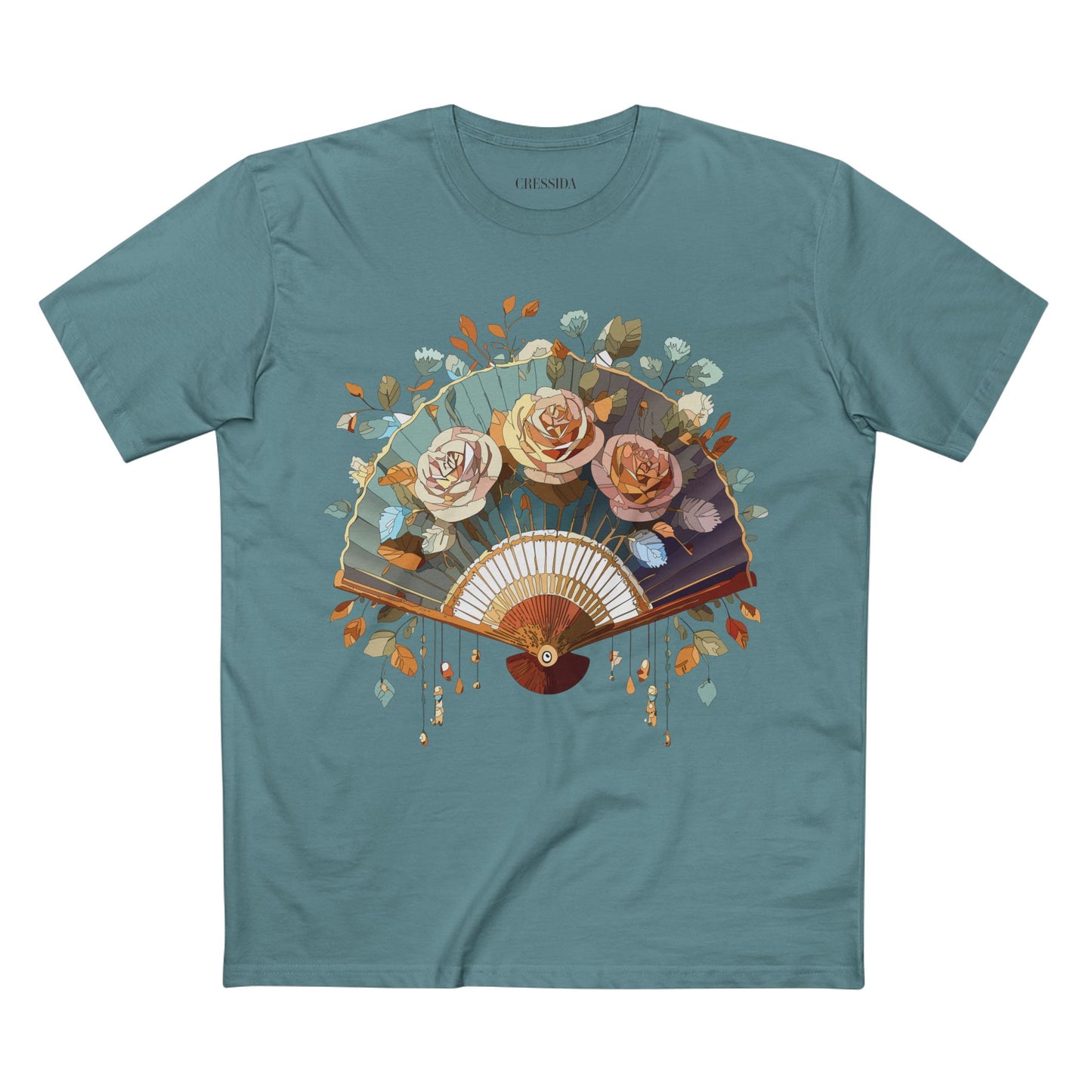 Fan shirt, Shirt with Fan, Tee Shirt with Antique Fan