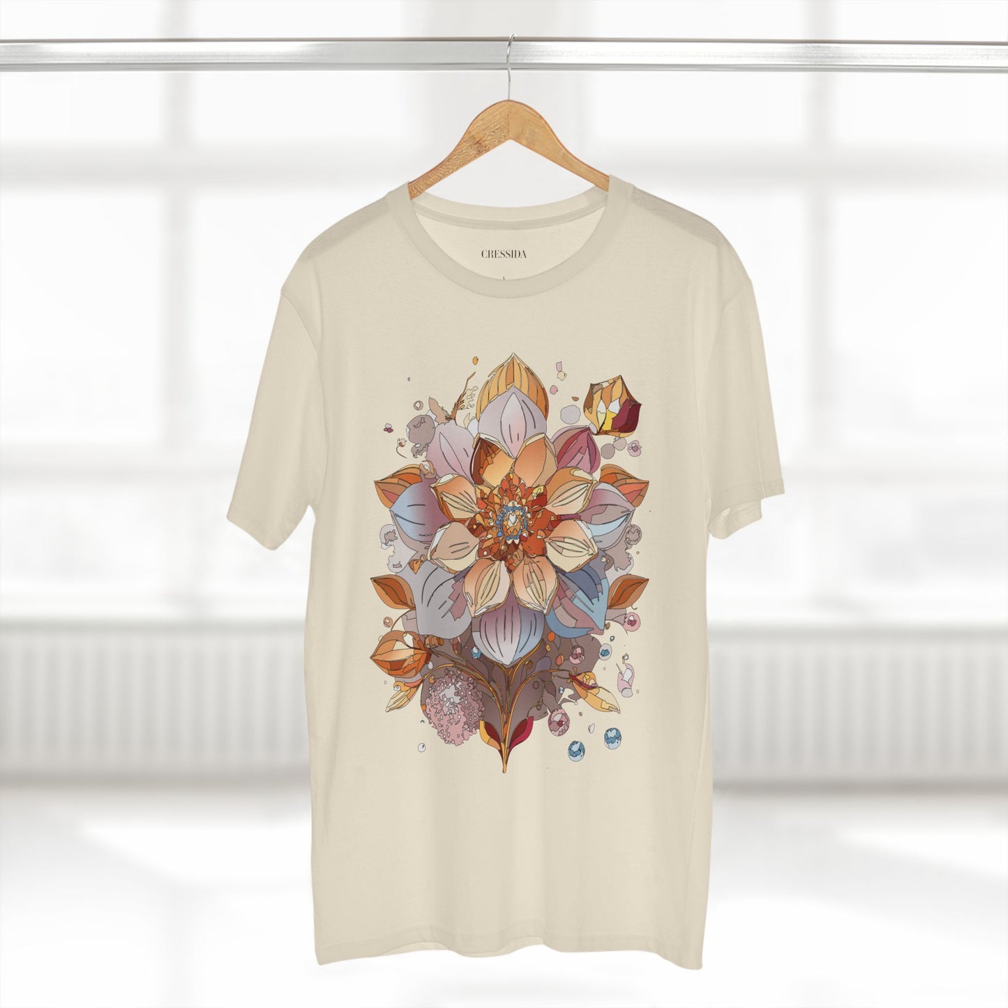 Floral Shirt, Shirt with Flower, Tee Shirt with Antique Flower