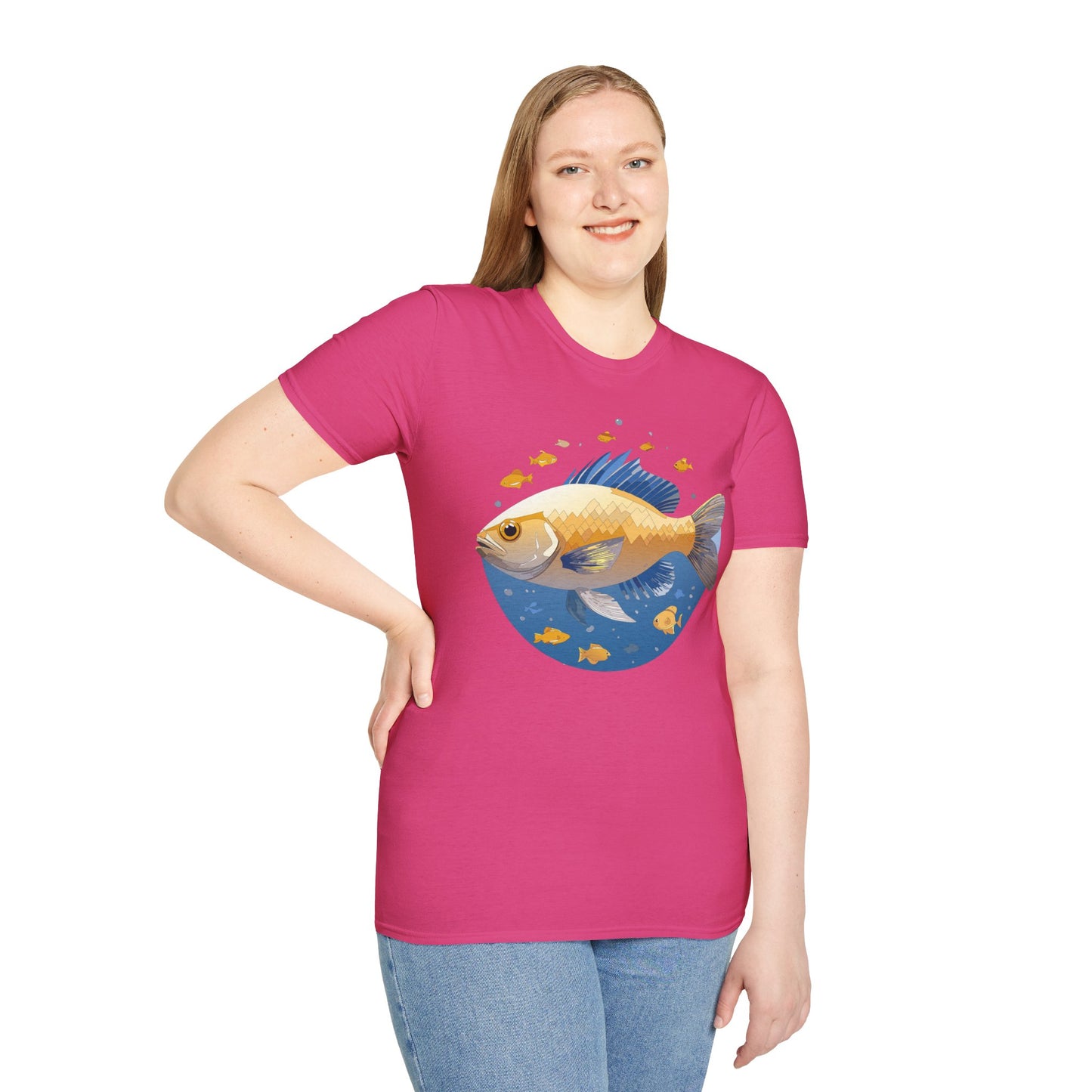 Fish Art Design Shirt, T Shirt with Fish, Graphic Shirt, Tee Shirt with Graphic Design, Shirt with Fish Graphic Art