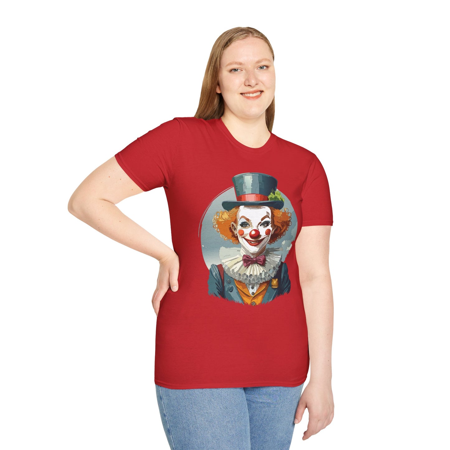 Clown Shirt, T Shirt with Clown, Funny Man Shirt, Tee Shirt with Funny Man, Circus Shirt, Shirt with Circus, Scary Man Shirt, Shirt with Scary Man