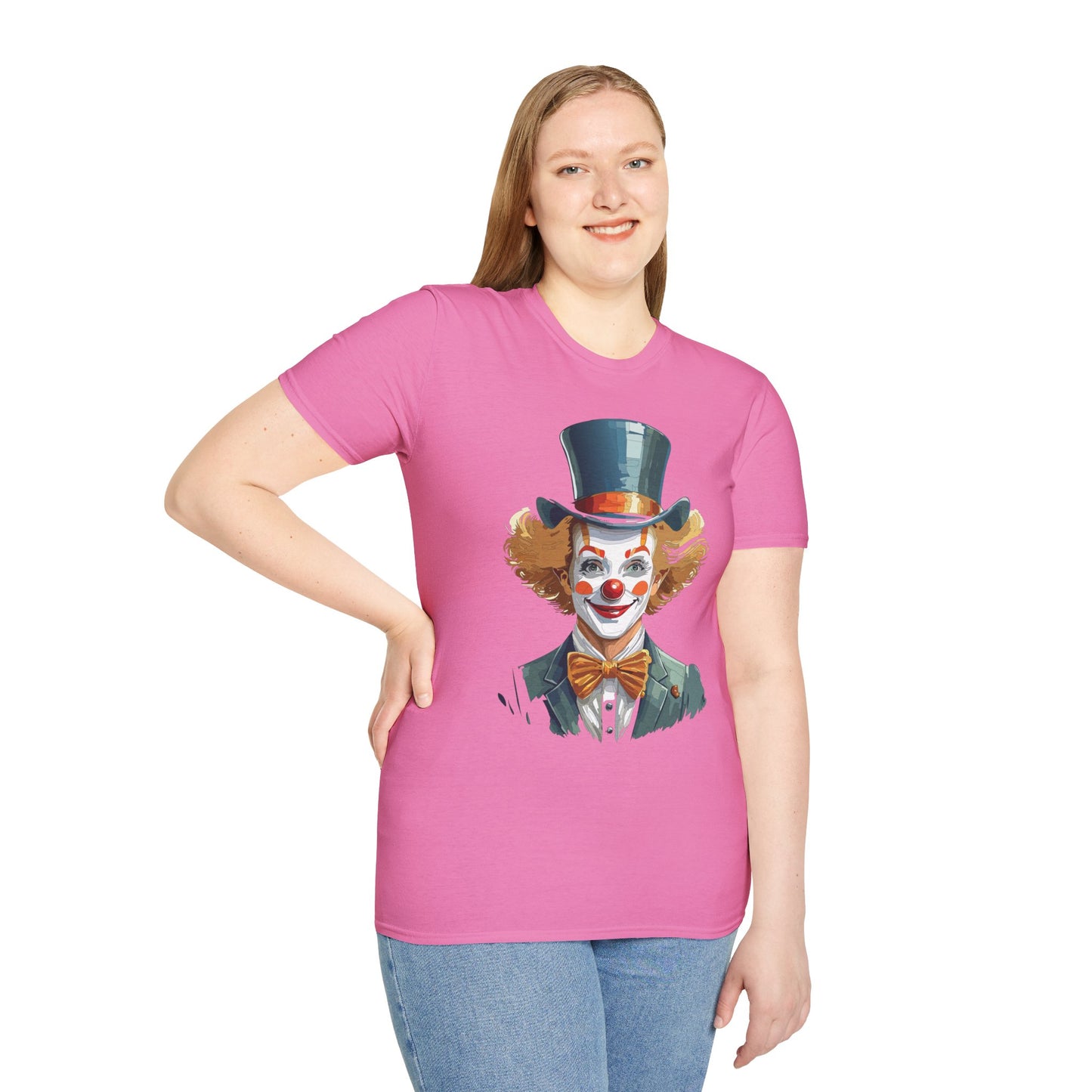 Clown Shirt, T Shirt with Clown, Funny Man Shirt, Tee Shirt with Funny Man, Circus Shirt, Shirt with Circus, Scary Man Shirt, Shirt with Scary Man