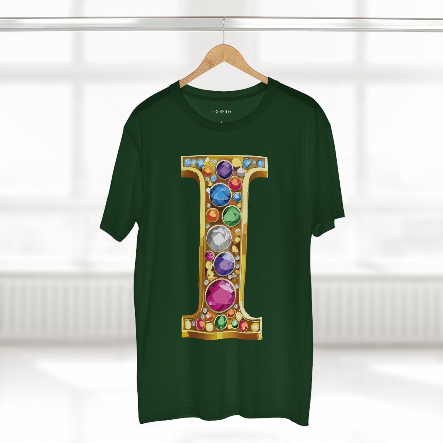 Letter Shirt, Shirt with Letters, Tee Shirt with Gold Letters