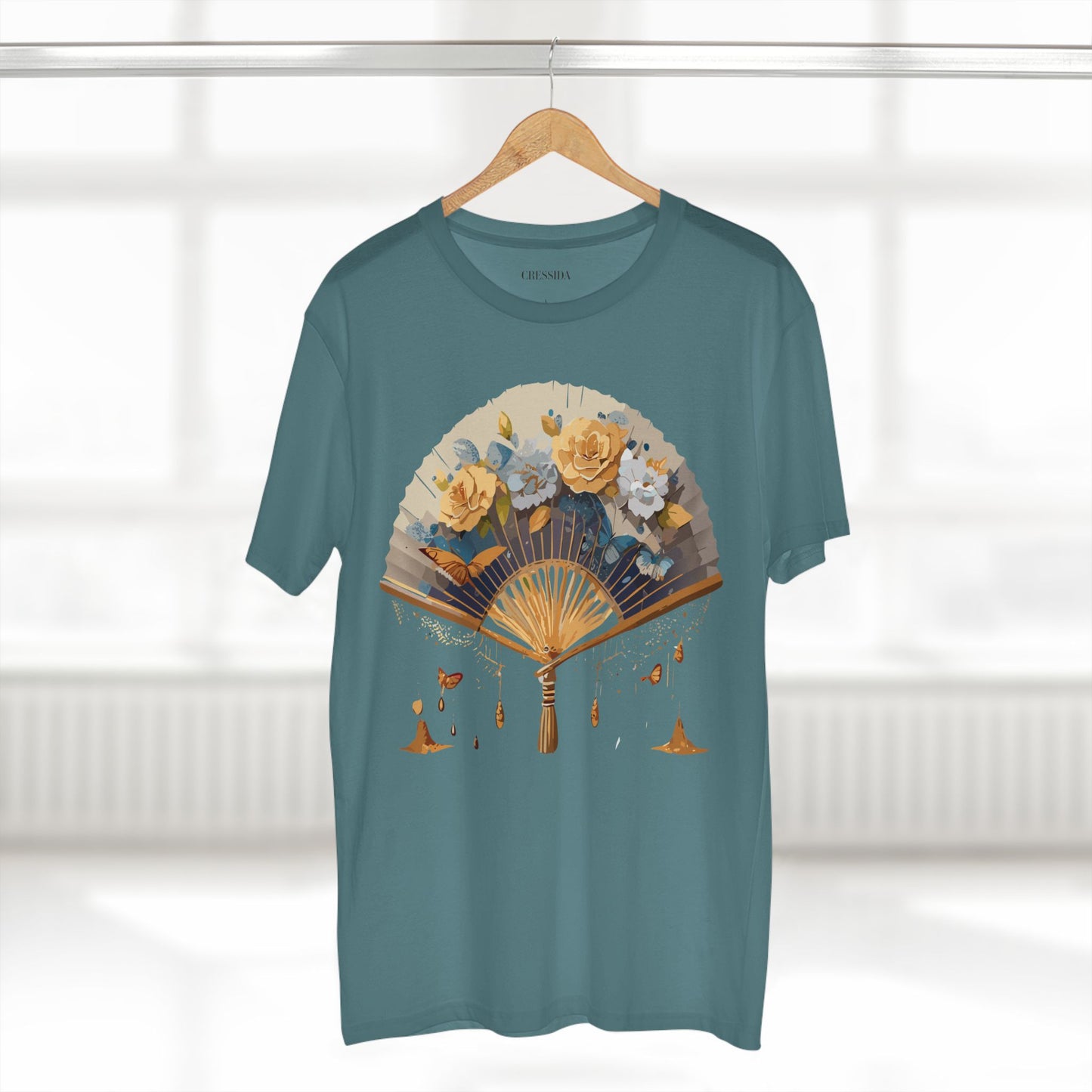 Fan shirt, Shirt with Fan, Tee Shirt with Antique Fan