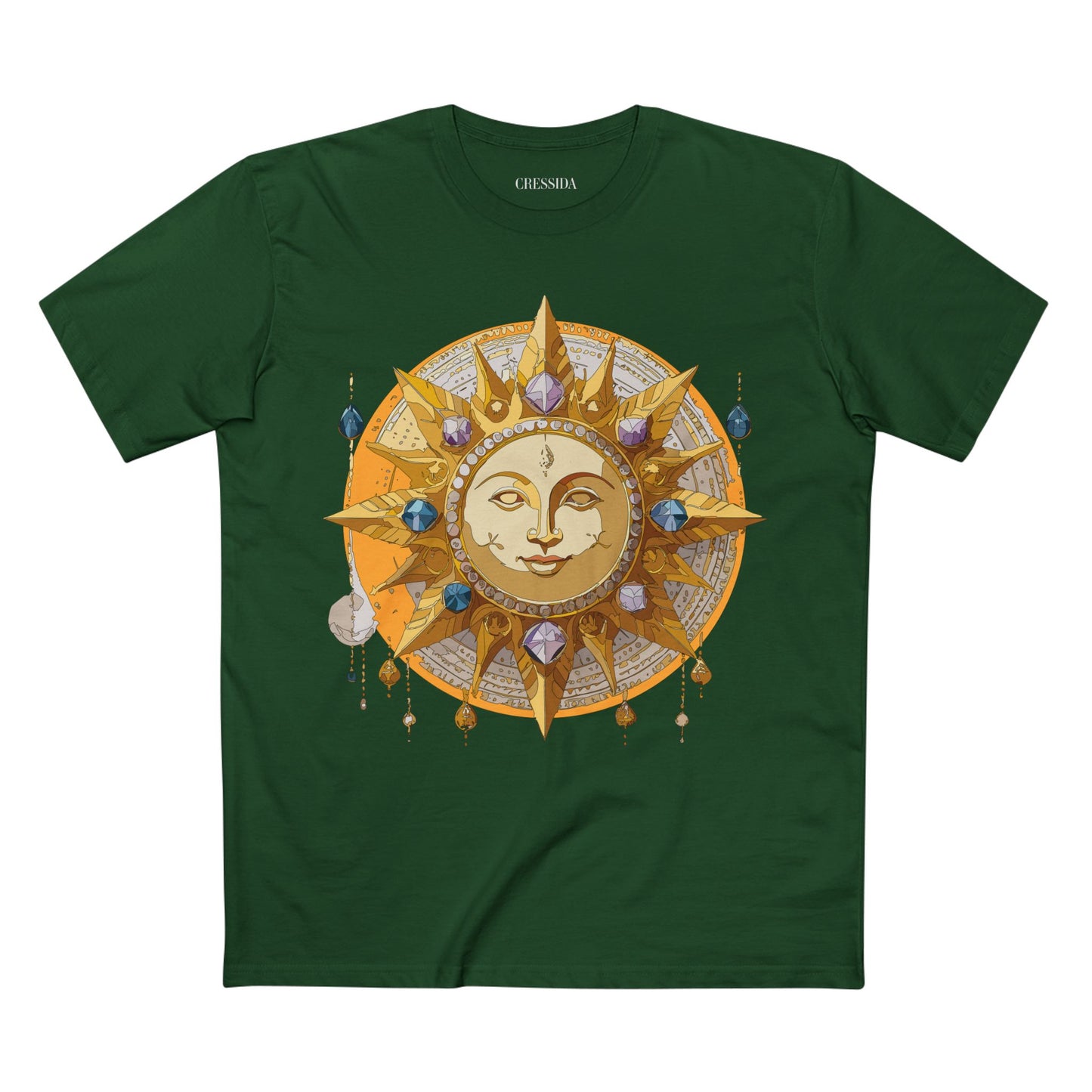 Sun Shirt, Shirt with Sun, Tee Shirt with Gold Sun
