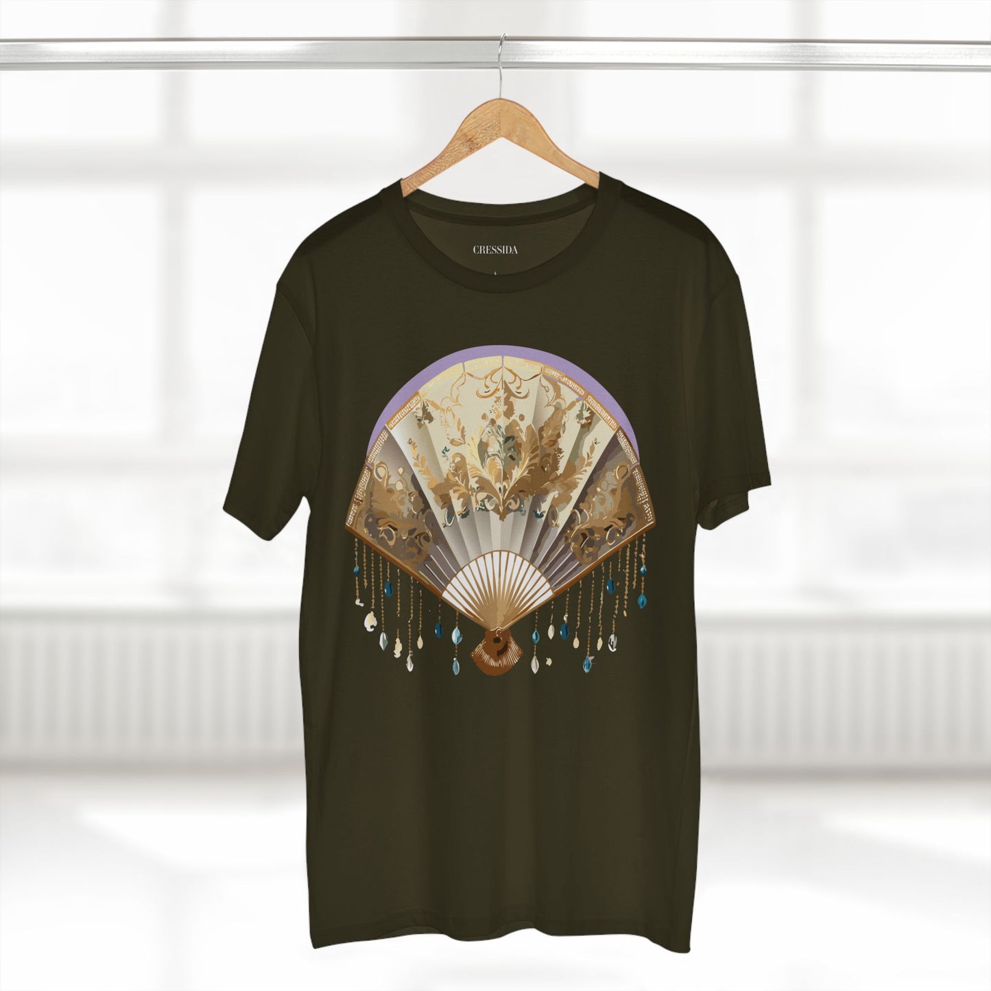 Fan shirt, Shirt with Fan, Tee Shirt with Antique Fan