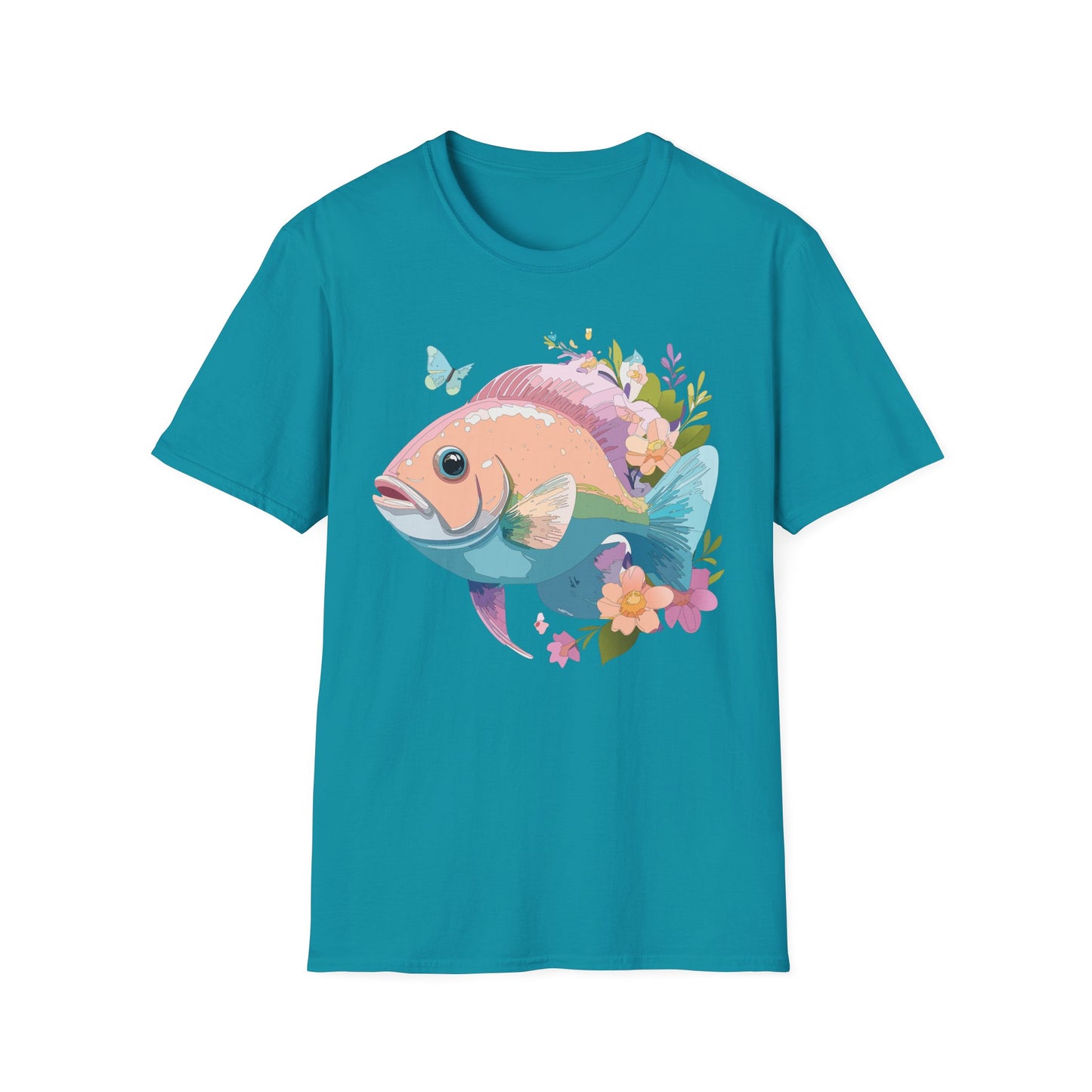 Fish Art Design Shirt, T Shirt with Fish, Graphic Shirt, Tee Shirt with Graphic Design, Shirt with Fish Graphic Art