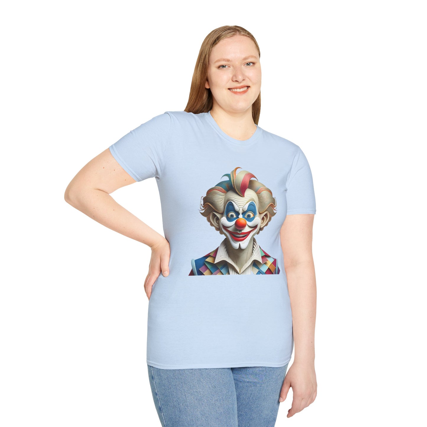 Clown Shirt, T Shirt with Clown, Funny Man Shirt, Tee Shirt with Funny Man, Circus Shirt, Shirt with Circus, Scary Man Shirt, Shirt with Scary Man