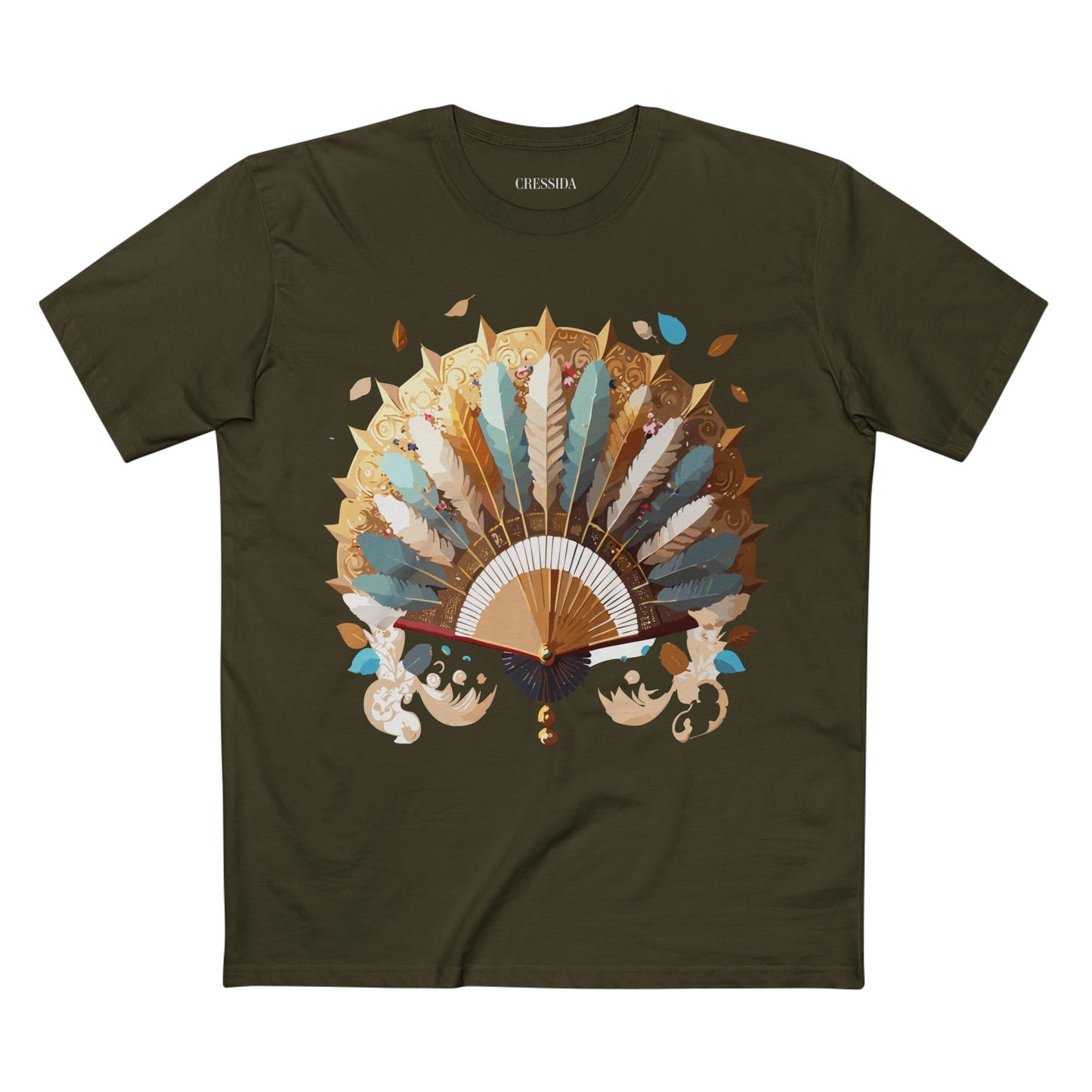 Fan shirt, Shirt with Fan, Tee Shirt with Antique Fan