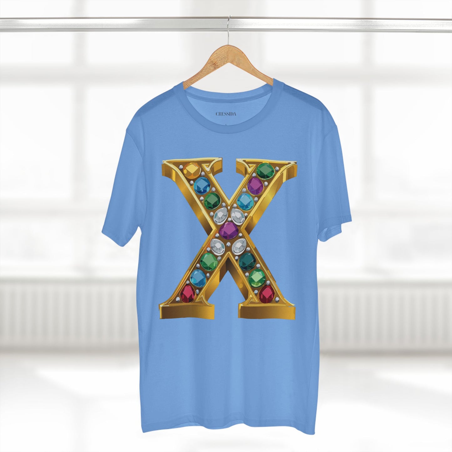Letter Shirt, Shirt with Letters, Tee Shirt with Gold Letters