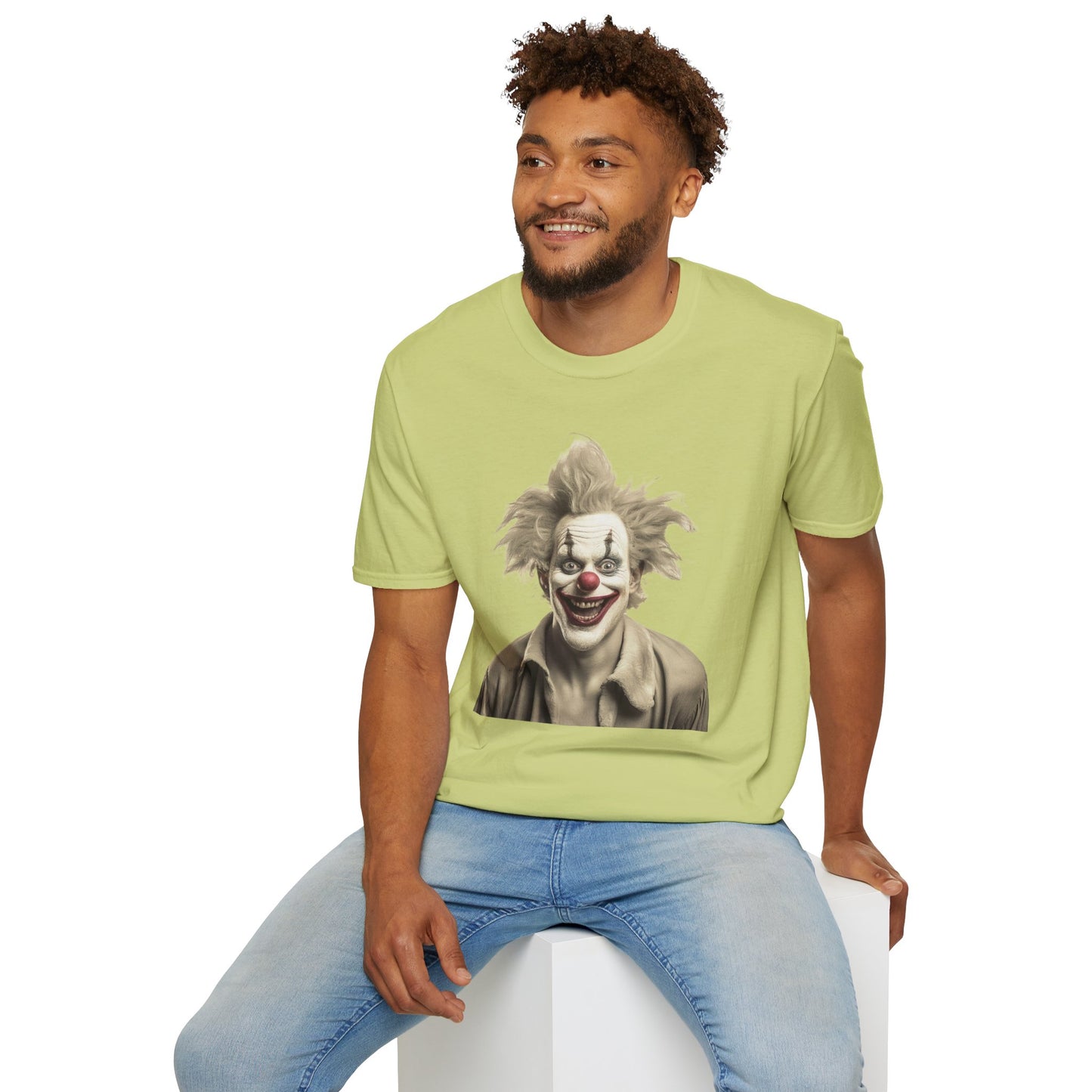 Clown Shirt, T Shirt with Clown, Funny Man Shirt, Tee Shirt with Funny Man, Circus Shirt, Shirt with Circus, Scary Man Shirt, Shirt with Scary Man