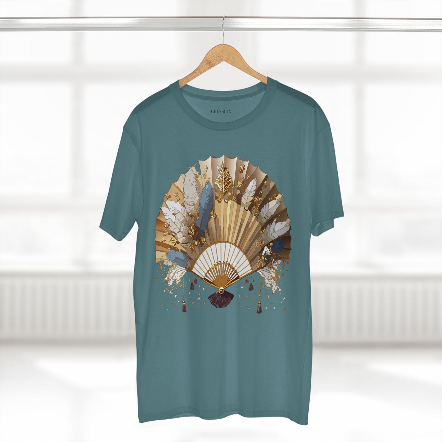 Fan shirt, Shirt with Fan, Tee Shirt with Antique Fan