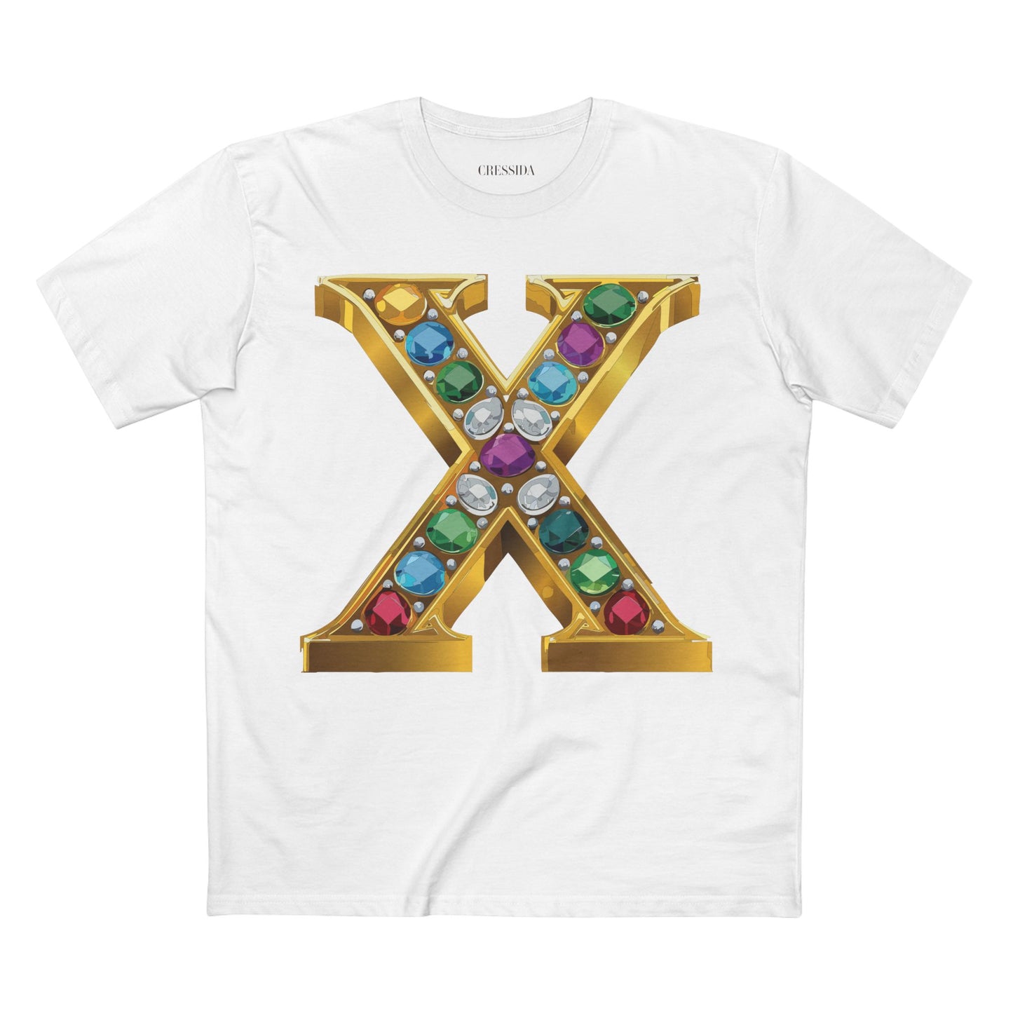 Letter Shirt, Shirt with Letters, Tee Shirt with Gold Letters