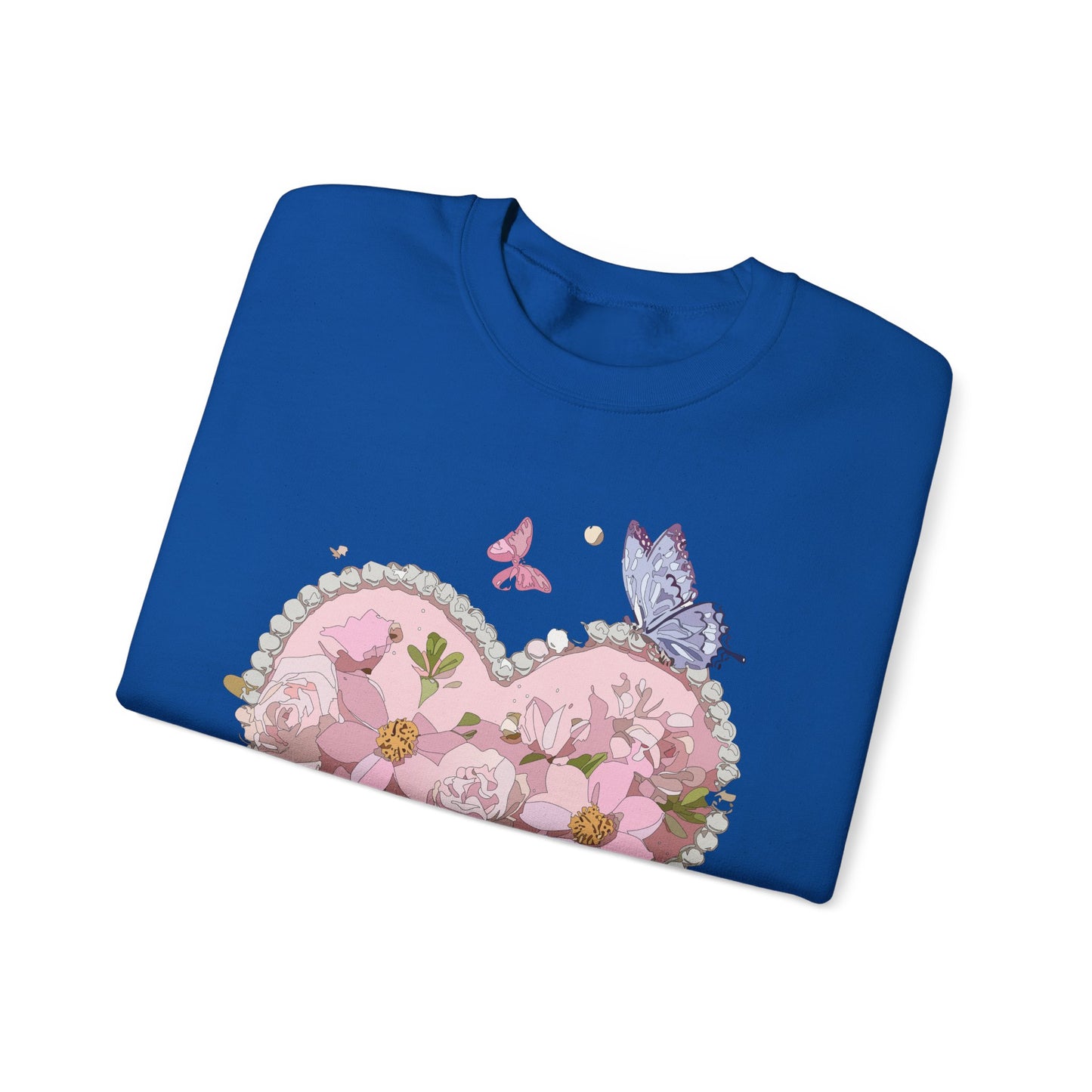 Floral Heart Sweatshirt, Floral Love Sweatshirt, Valentine's Day Sweatshirt, Heart Floral Sweatshirt